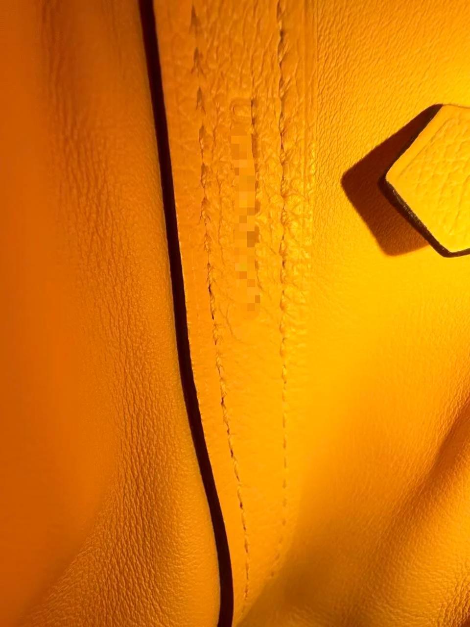 Very Good ( Rank A) HERMÈS 24/24 - 21 mini Jaune Ambre (9D) Evercolor Swift Palladium hardware U (2022) - 20