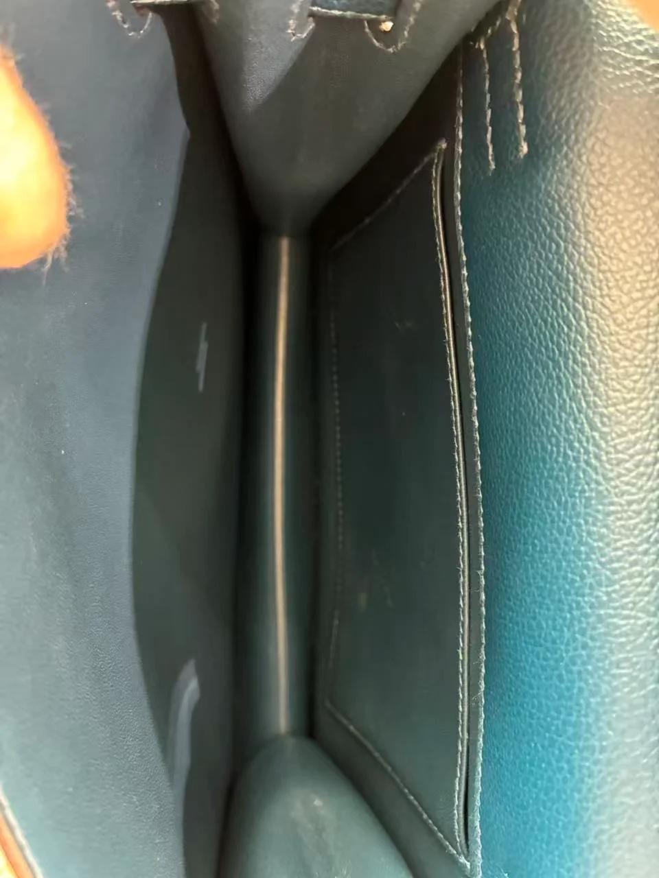 Excellent ( Rank SA ) HERMÈS Kelly Danse Deep Blue (S4) Evercolor Palladium hardware D (2019) - 20