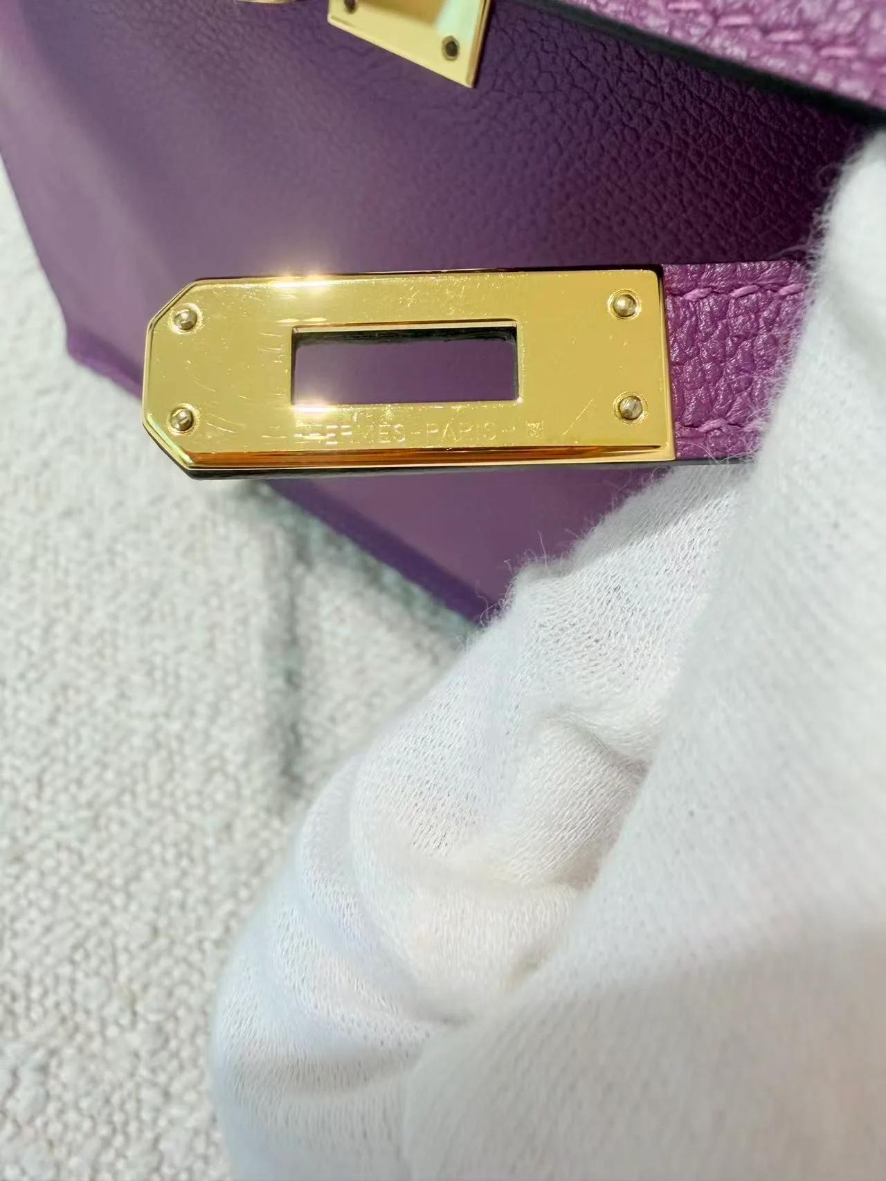 Very Good ( Rank A) HERMÈS Kelly Danse Anemone (P9) Evercolor Gold hardware D (2019) - 19