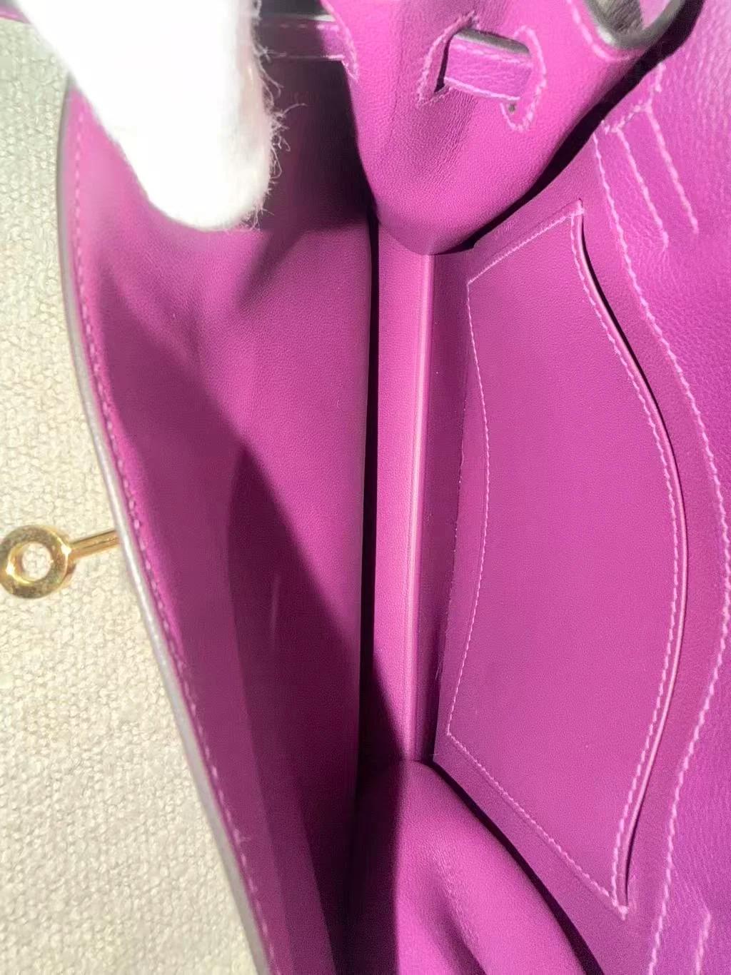 Very Good ( Rank A) HERMÈS Kelly Danse Anemone (P9) Evercolor Gold hardware D (2019) - 23