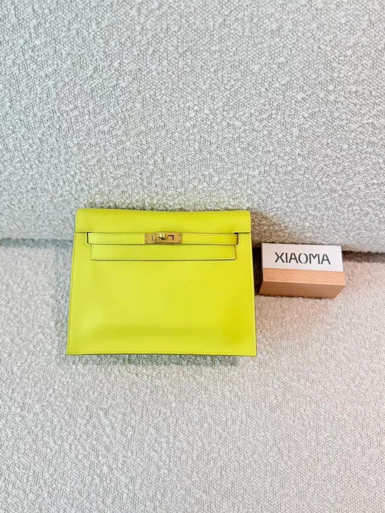 Unused ( Rank NS ) HERMÈS Kelly Danse Lime (9R) Swift Gold hardware Y (2020) - 6