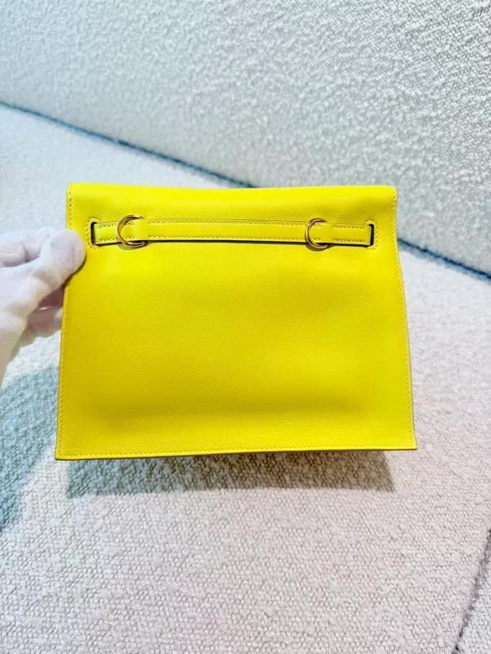 Unused ( Rank NS ) HERMÈS Kelly Danse Lime (9R) Swift Gold hardware Y (2020) - 4
