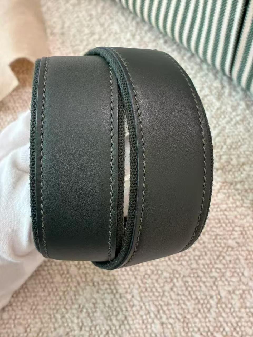Very Good ( Rank A) HERMÈS Kelly Lakis 35 Vert Anglais (2Q) Swift Toile H canvas Palladium hardware X (2016) - 36