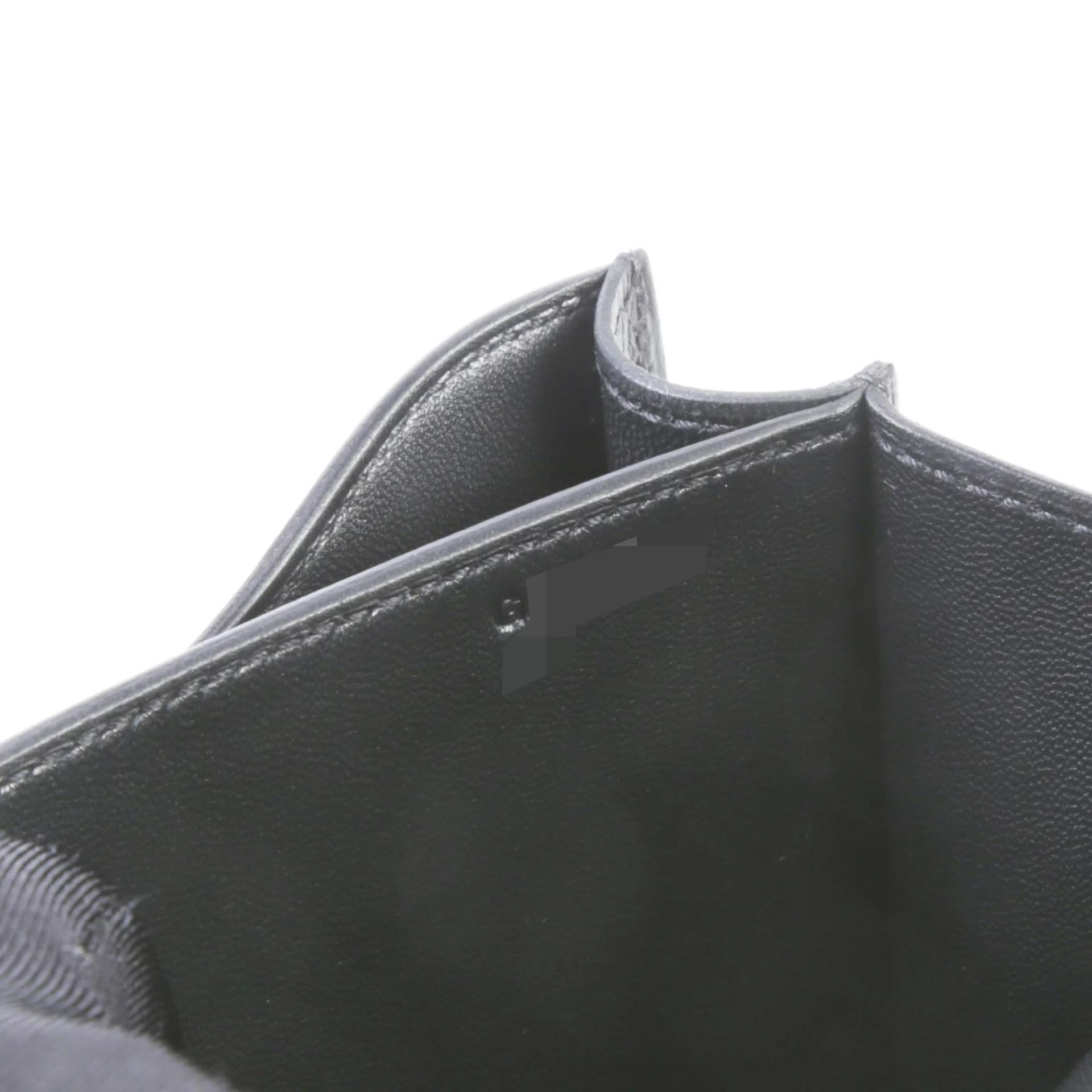 Brand New ( Rank N ) HERMÈS Constance Mini 19 Mirror Noir (89) Epsom Palladium hardware G (2026) - 14