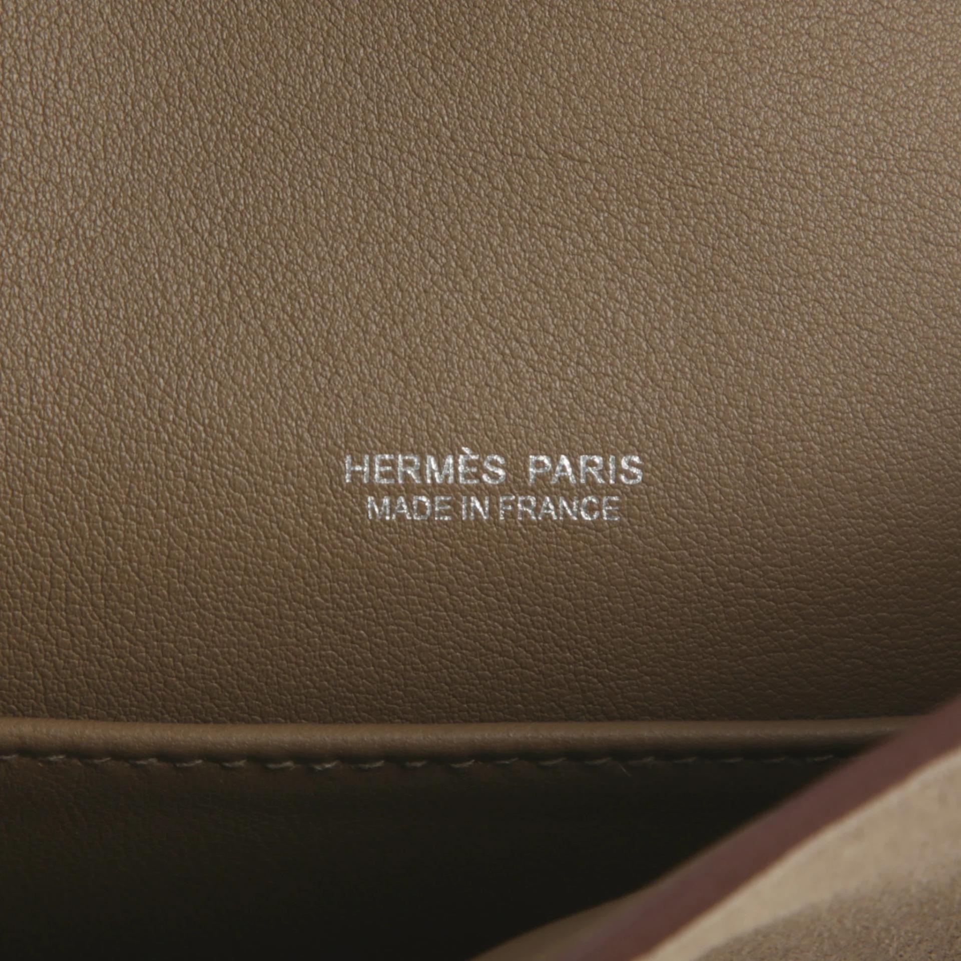 Unused ( Rank NS ) HERMÈS Limited Edition Mini Kelly II Teddy Etoupe (18) Grizzly Swift Palladium hardware B (2023) - 10