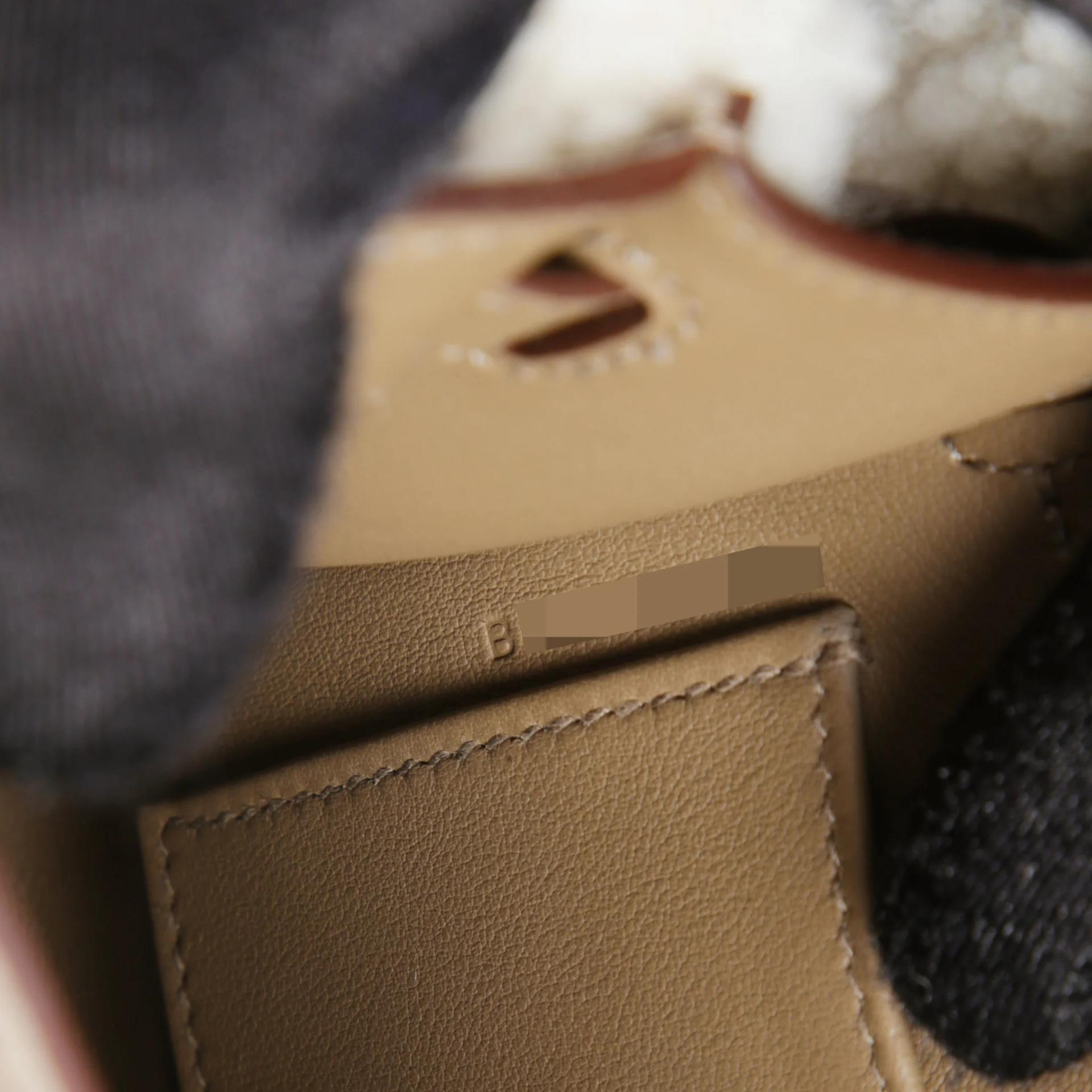 Unused ( Rank NS ) HERMÈS Limited Edition Mini Kelly II Teddy Etoupe (18) Grizzly Swift Palladium hardware B (2023) - 14