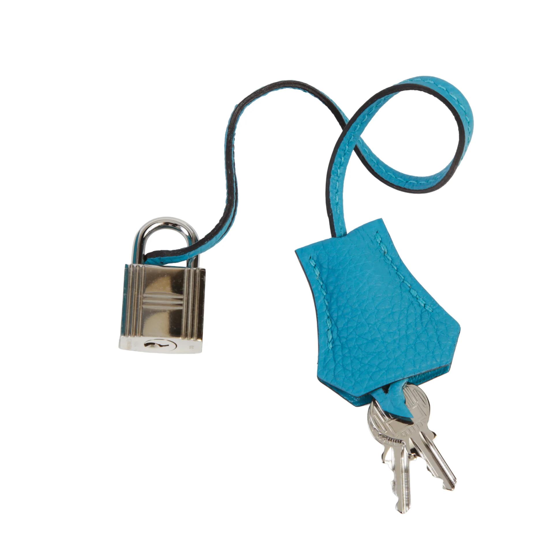 Excellent ( Rank SA ) HERMÈS Birkin 35 Turquoise (7B) Togo Palladium hardware Square R (2014) - 14