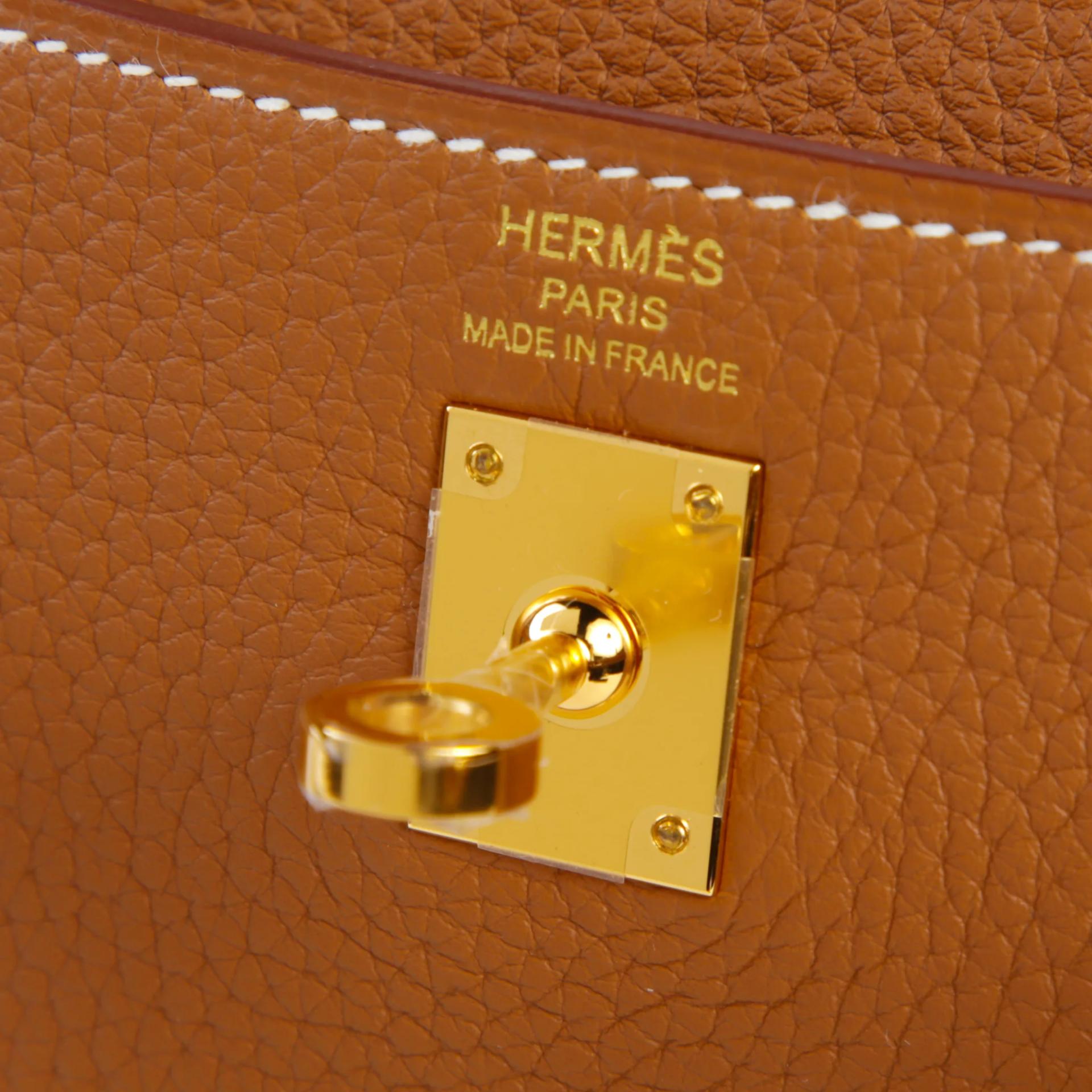 Brand New ( Rank N ) HERMÈS Kelly 25 Gold (37) Togo Gold hardware G (2026) - 9