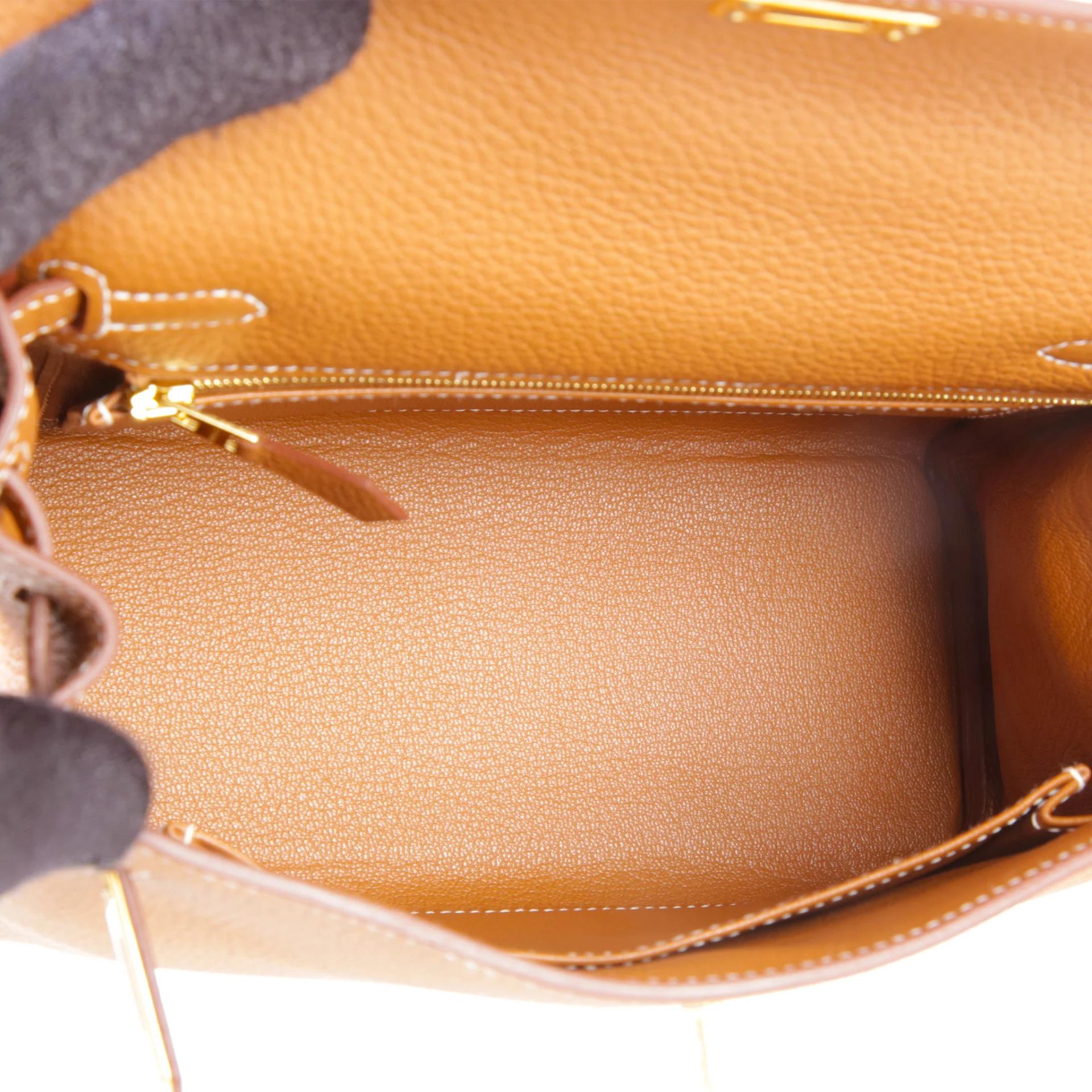 Brand New ( Rank N ) HERMÈS Kelly 25 Gold (37) Togo Gold hardware G (2026) - 10