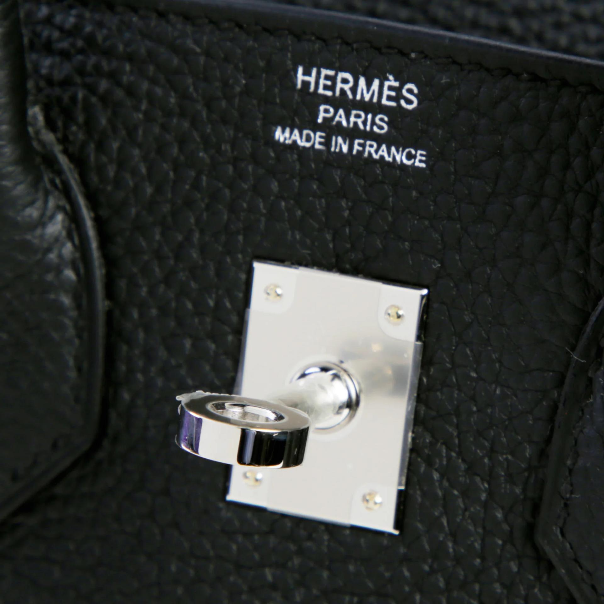 Brand New ( Rank N ) HERMÈS Birkin 25 Noir (89) Togo Palladium hardware G (2026) - 9