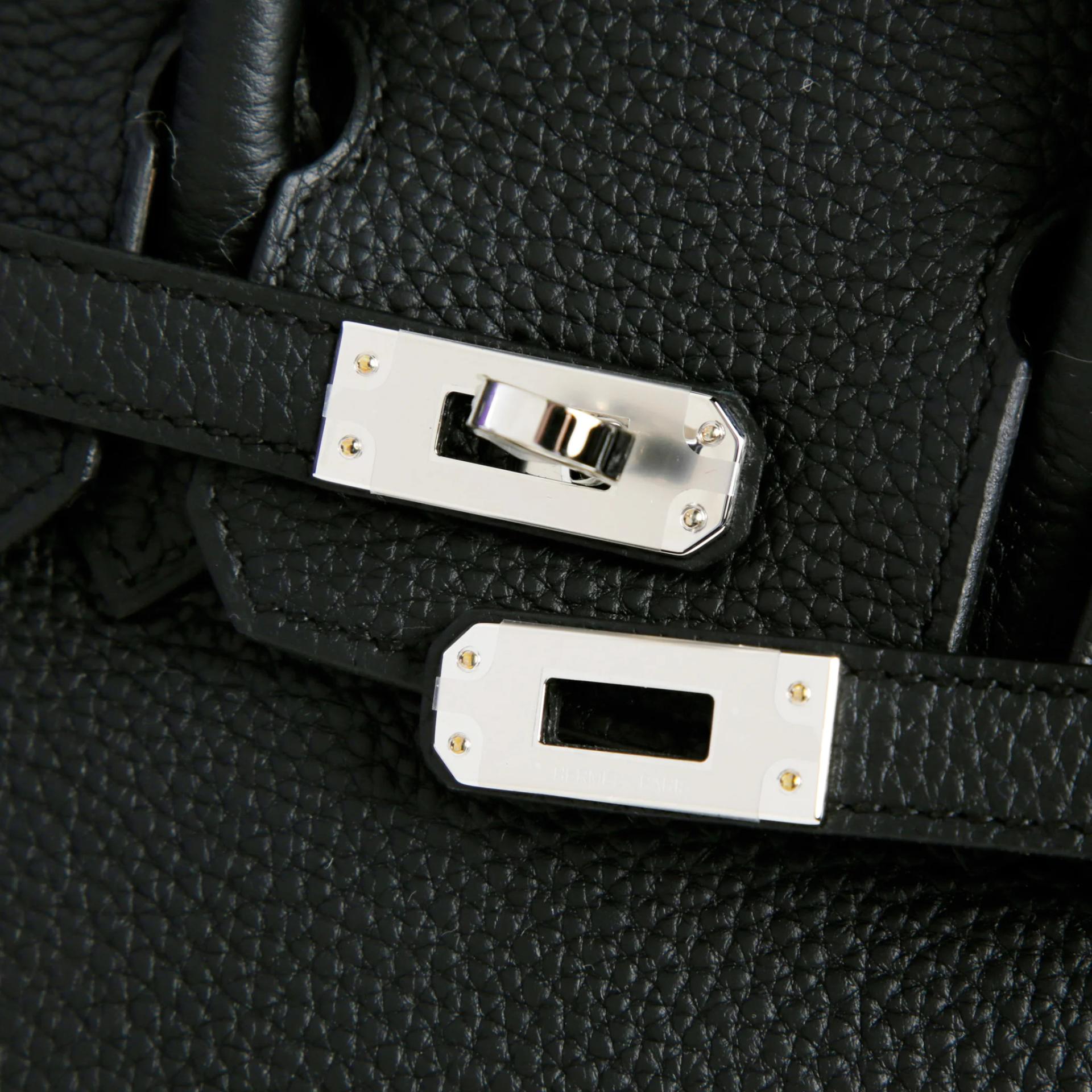 Brand New ( Rank N ) HERMÈS Birkin 25 Noir (89) Togo Palladium hardware G (2026) - 8