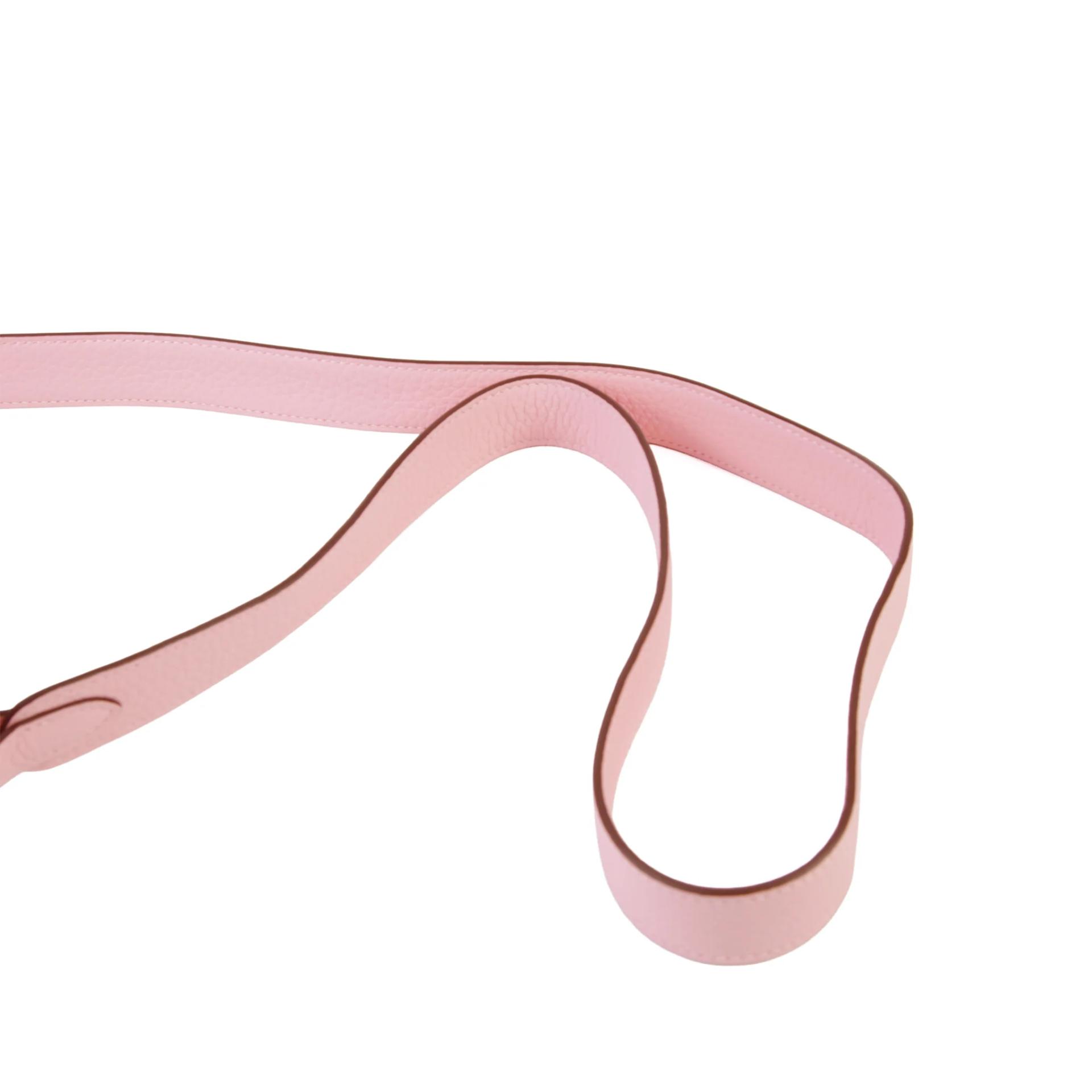 Brand New ( Rank N ) HERMÈS Mini Lindy Verso Rose Sakura (3Q) Gris Pale (M4) Clemence Palladium hardware G (2026) - 3