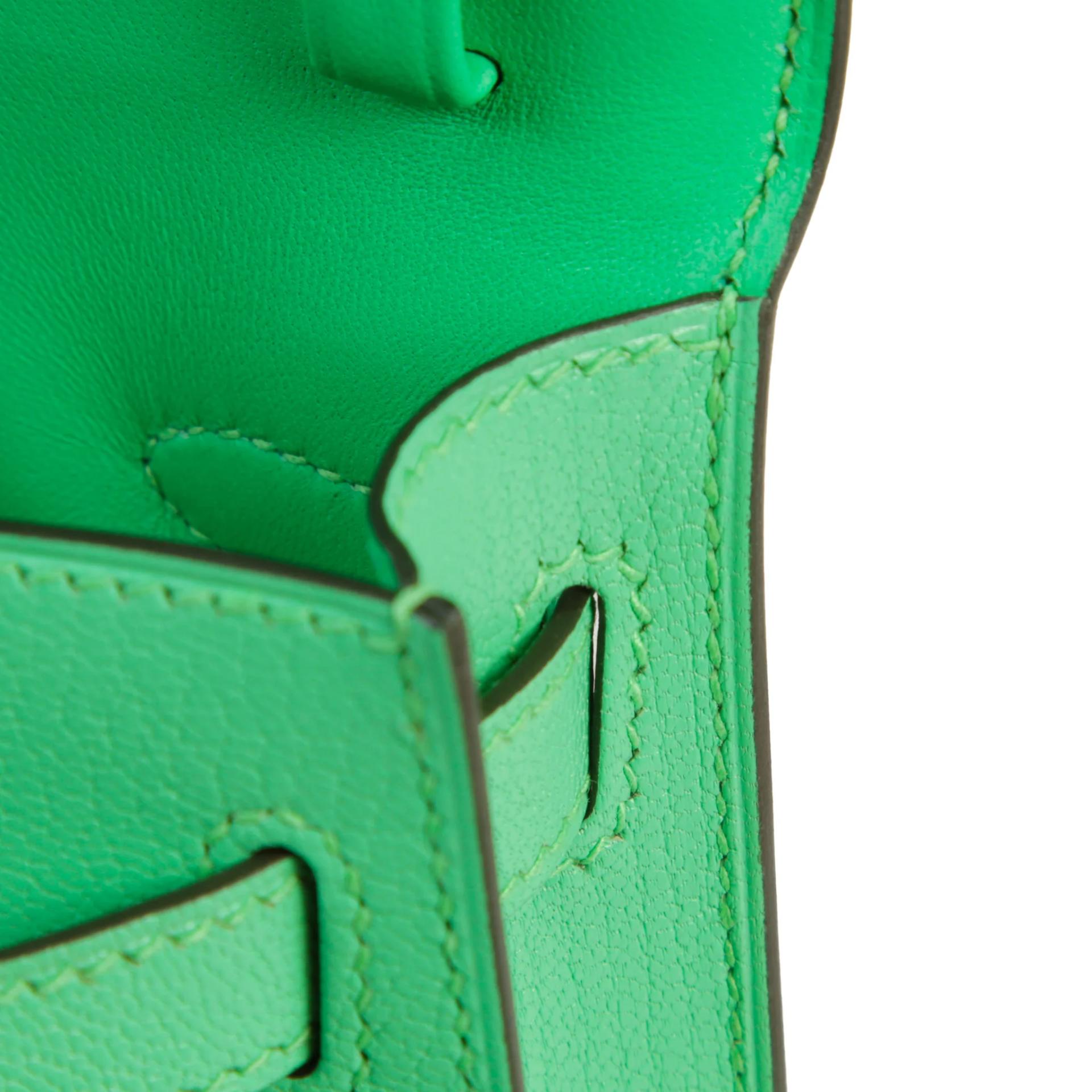 Excellent ( Rank SA ) HERMÈS Limited Edition Kelly Elan Vert Comics (0Z) Chevre Ostrich feather Palladium hardware B (2023) - 5