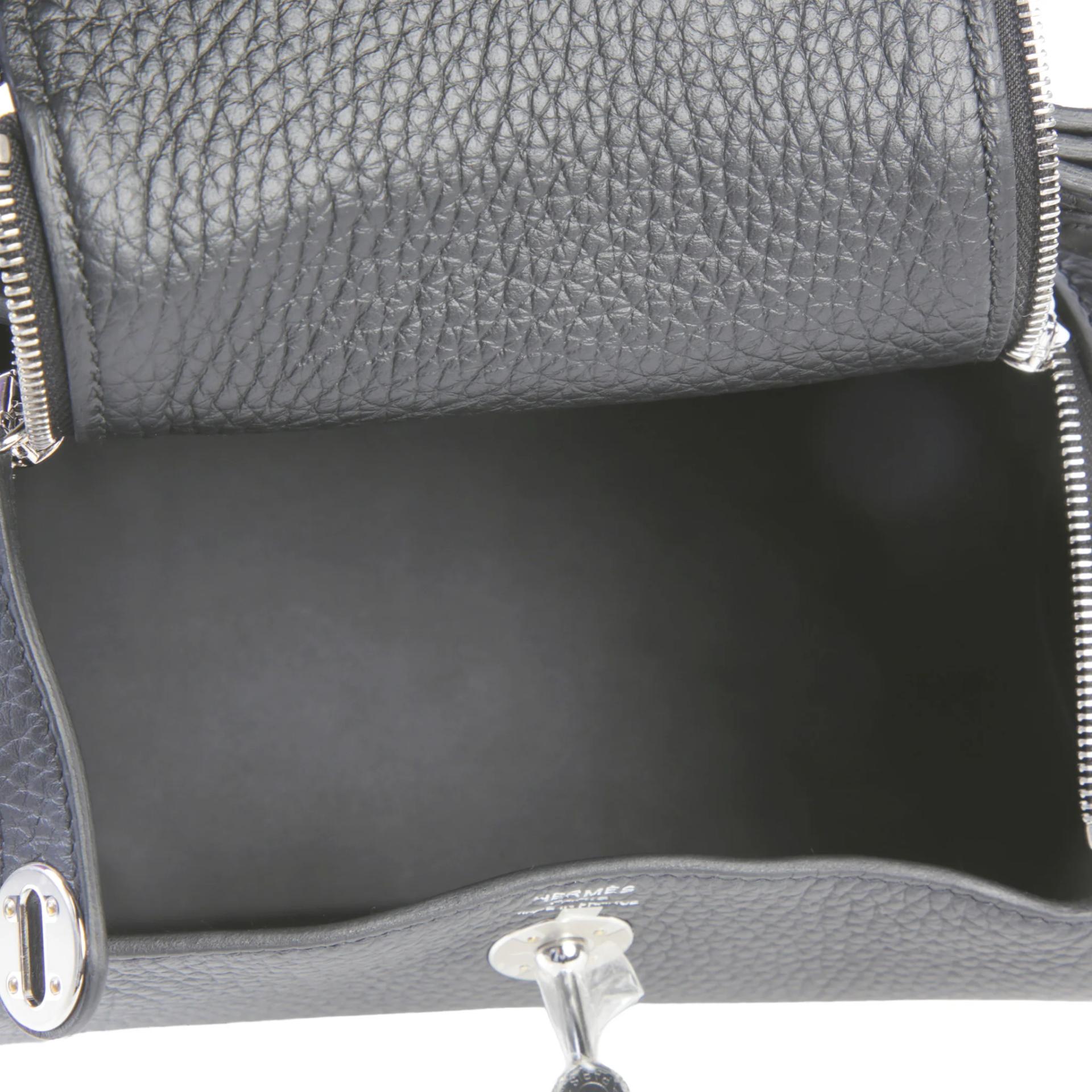 Brand New ( Rank N ) HERMÈS Mini Lindy II Noir (89) Clemence Palladium hardware G (2026) - 10