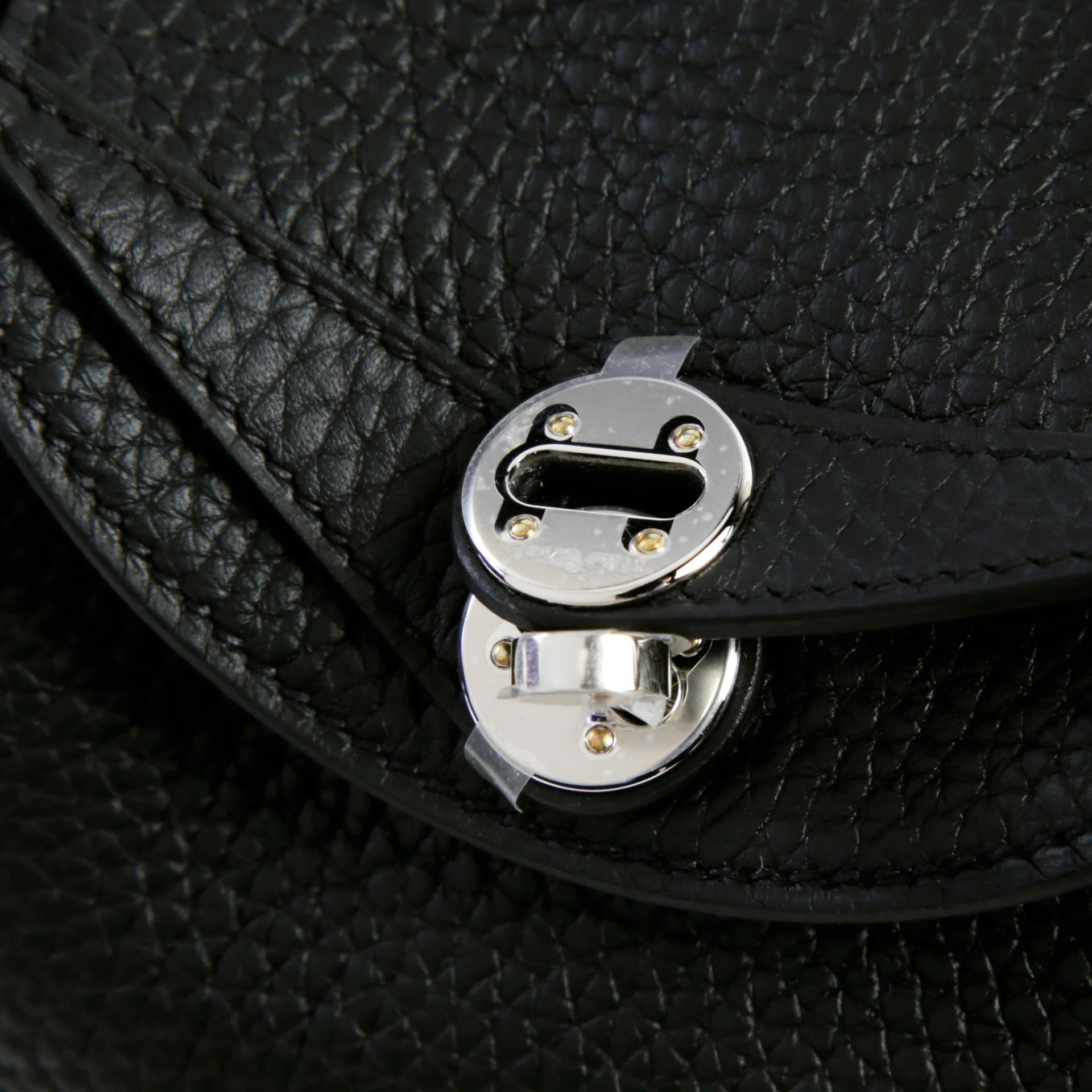 Brand New ( Rank N ) HERMÈS Mini Lindy II Noir (89) Clemence Palladium hardware G (2026) - 8