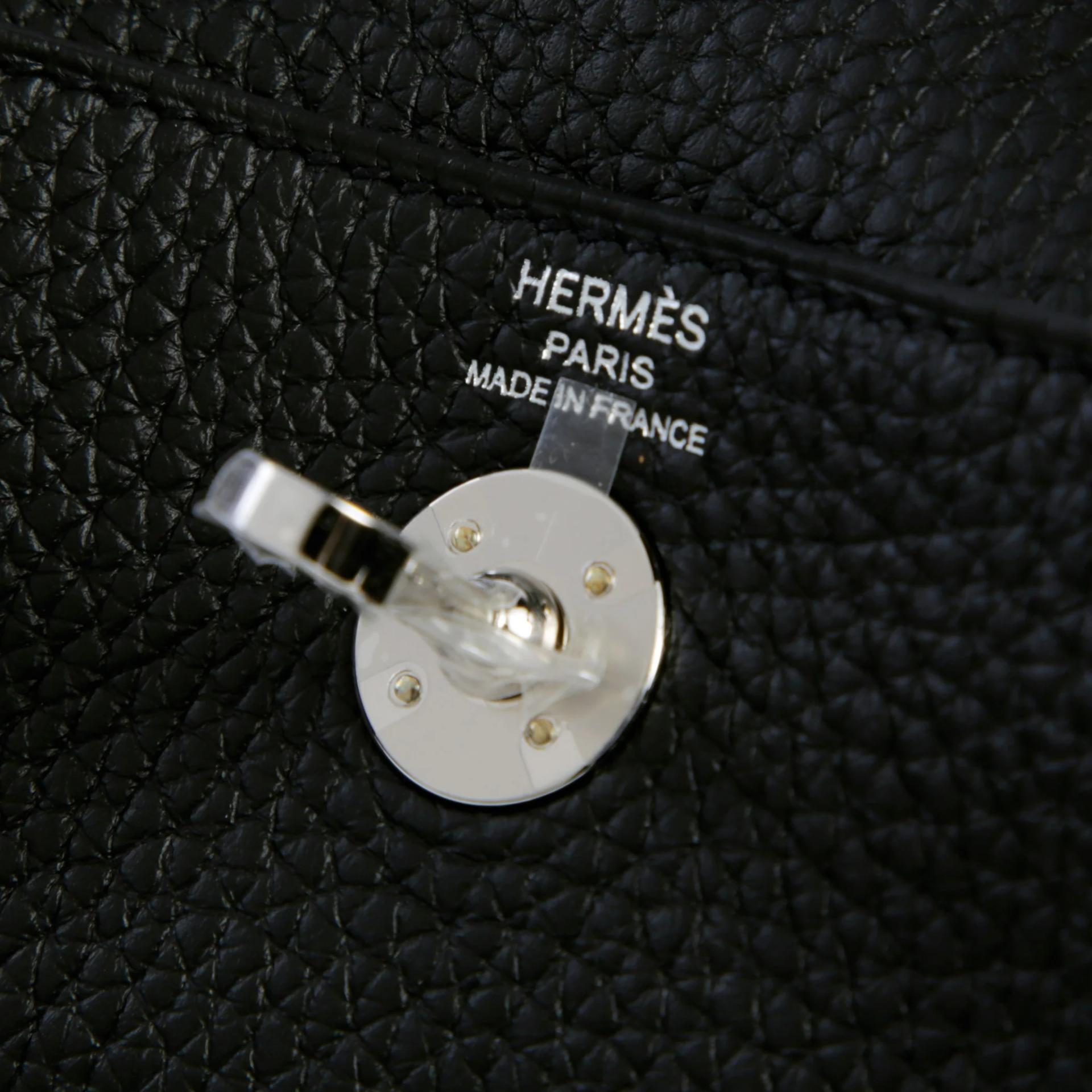 Brand New ( Rank N ) HERMÈS Mini Lindy II Noir (89) Clemence Palladium hardware G (2026) - 9