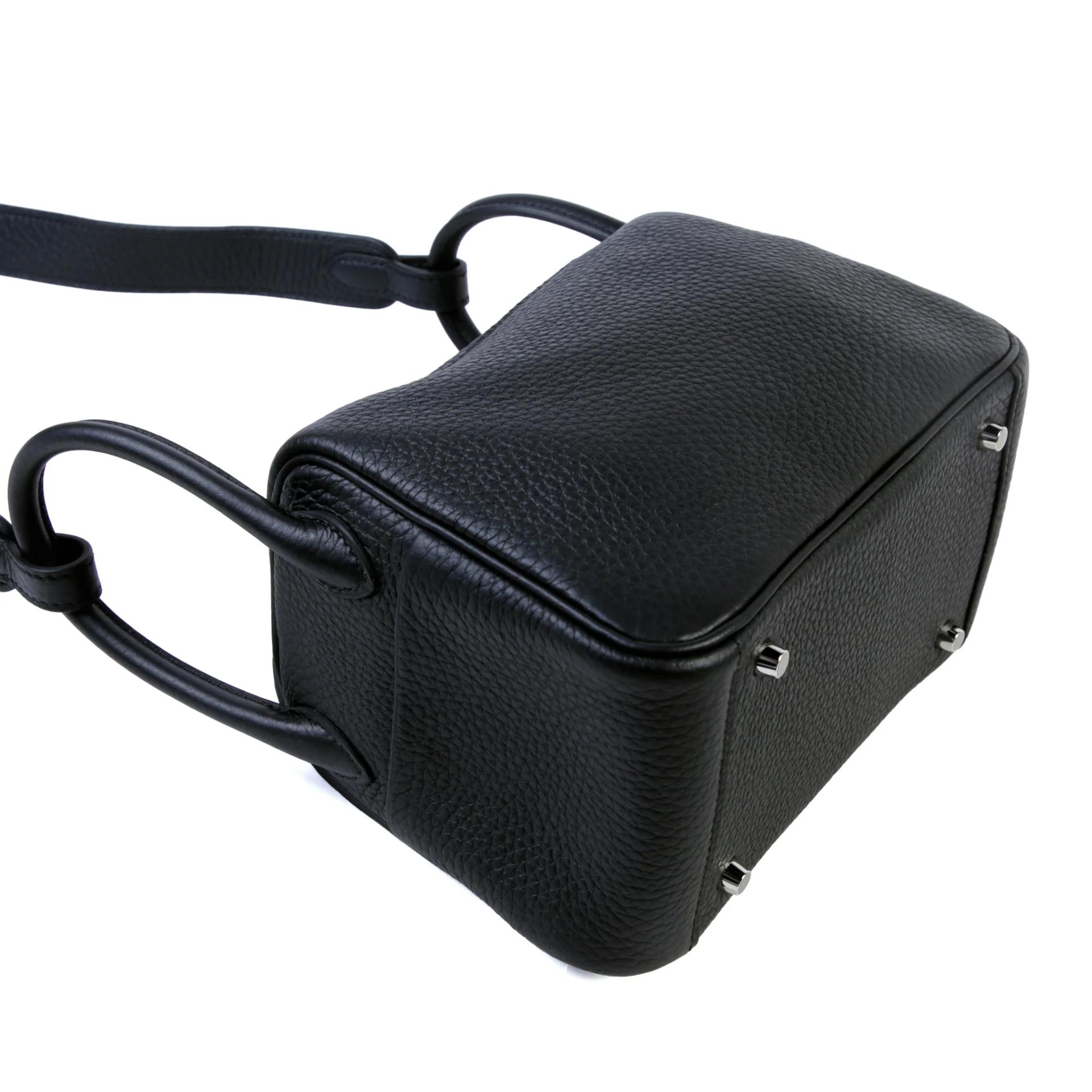 Brand New ( Rank N ) HERMÈS Mini Lindy II Noir (89) Clemence Palladium hardware G (2026) - 6