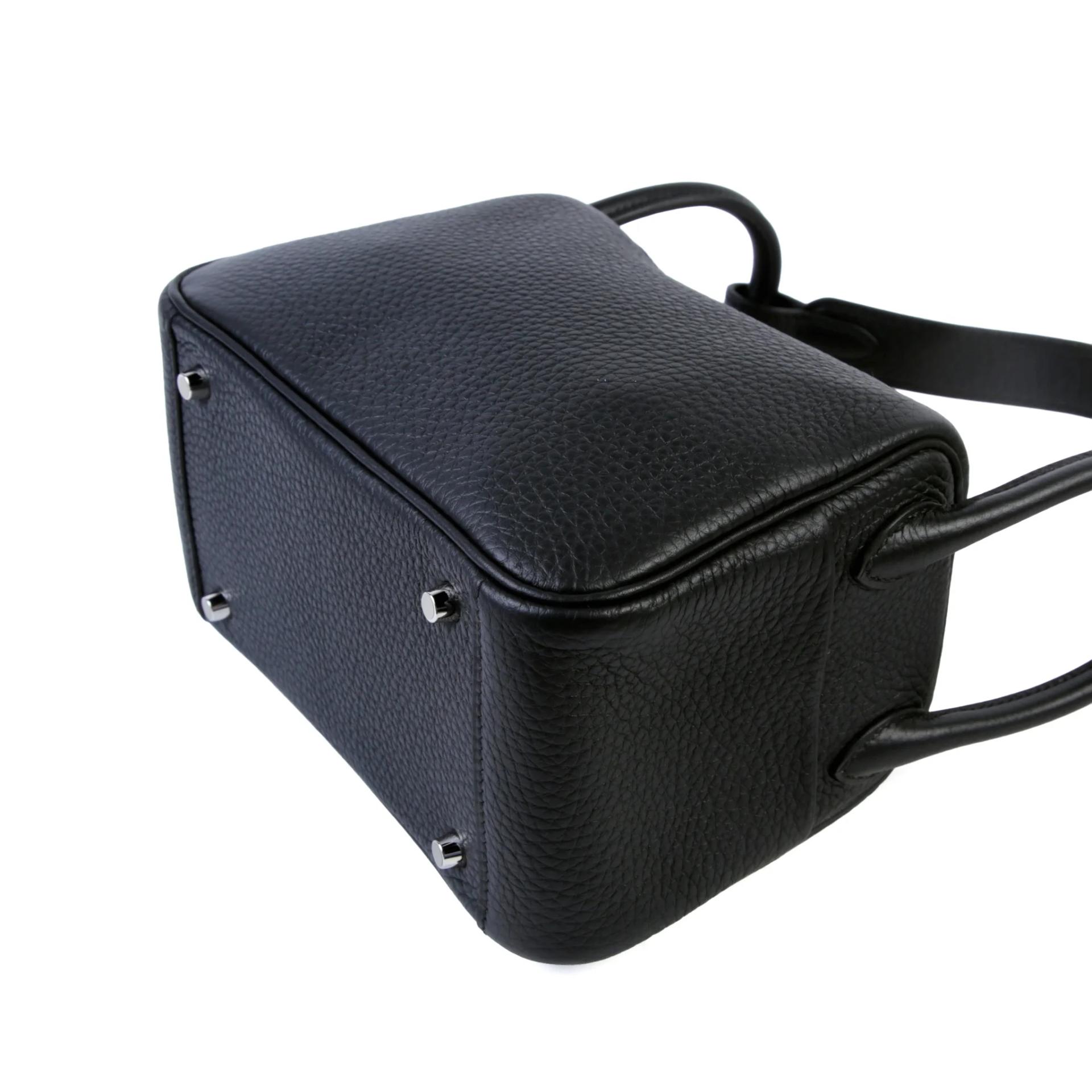 Brand New ( Rank N ) HERMÈS Mini Lindy II Noir (89) Clemence Palladium hardware G (2026) - 7