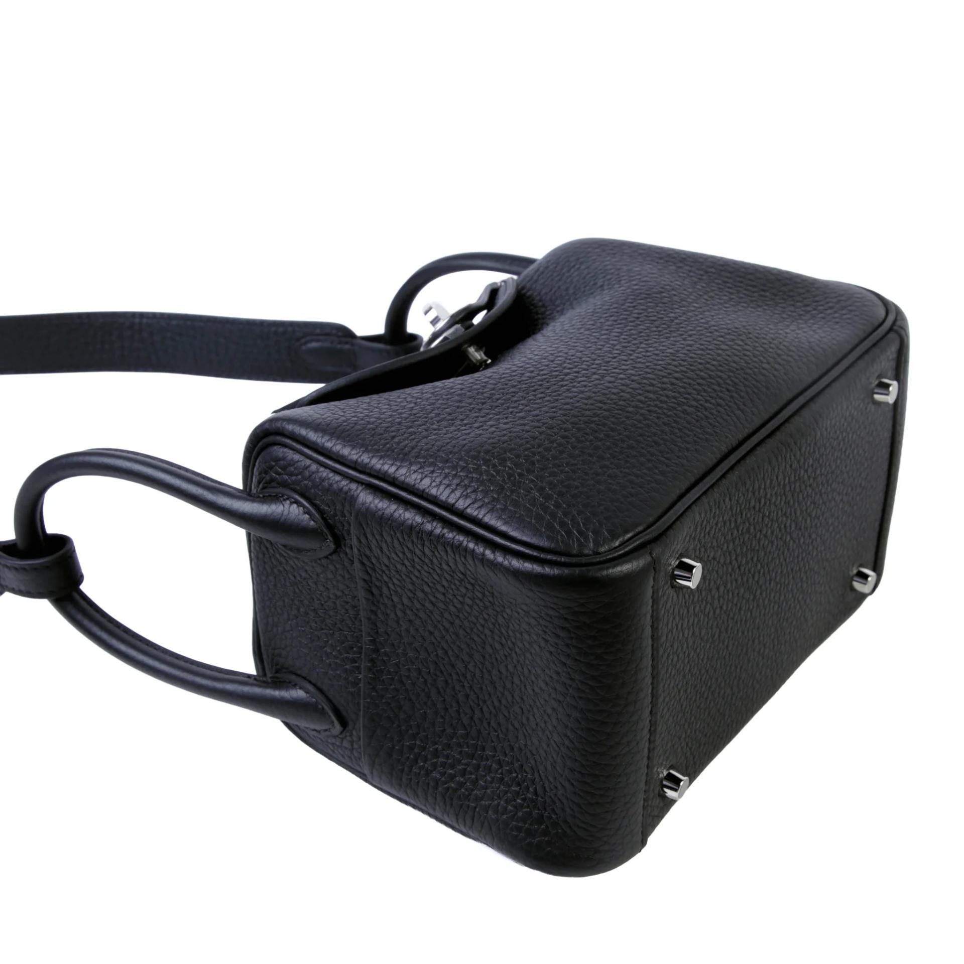 Brand New ( Rank N ) HERMÈS Mini Lindy II Noir (89) Clemence Palladium hardware G (2026) - 4