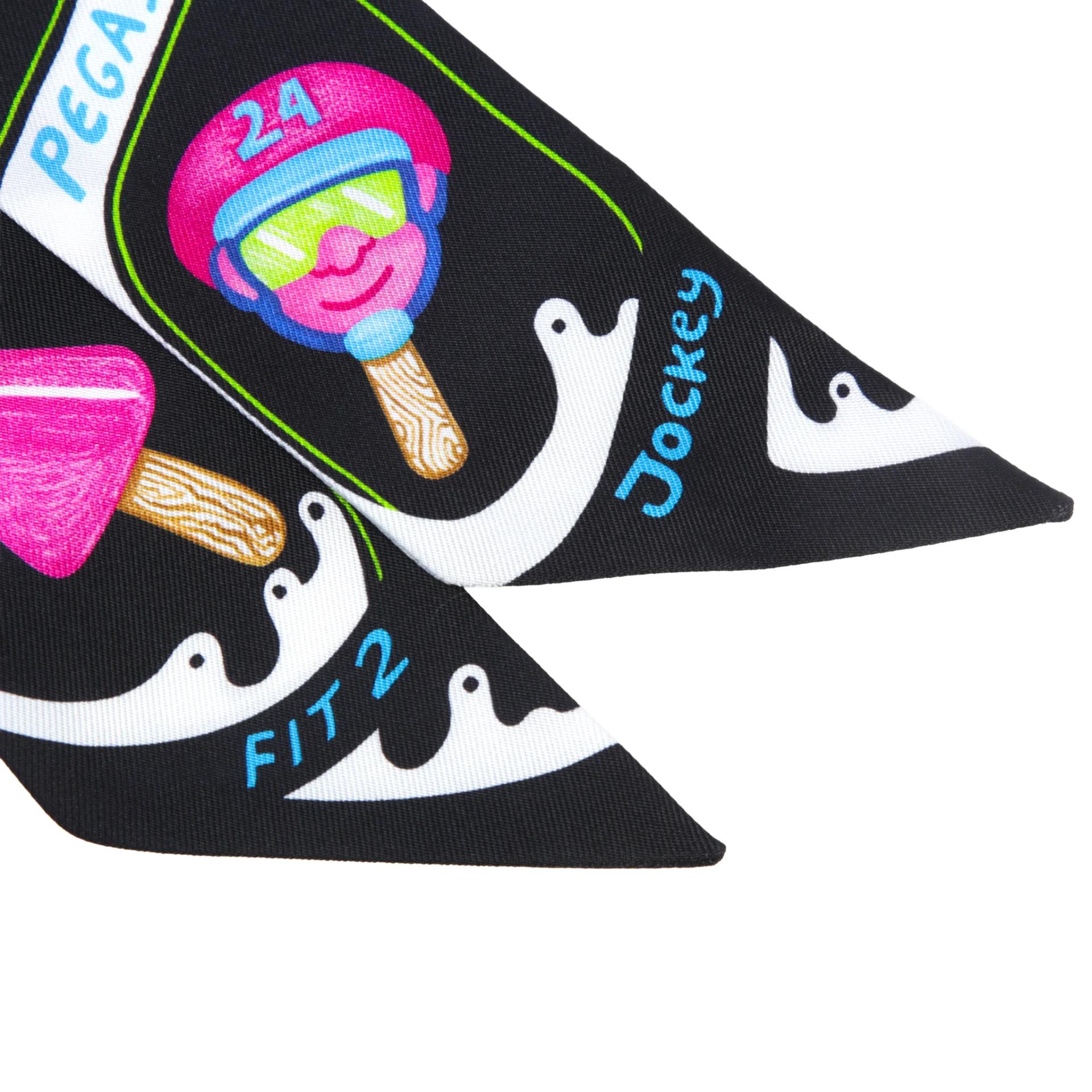 Unused ( Rank NS ) HERMÈS Twilly Funny Ice Cream Black Silk - 3