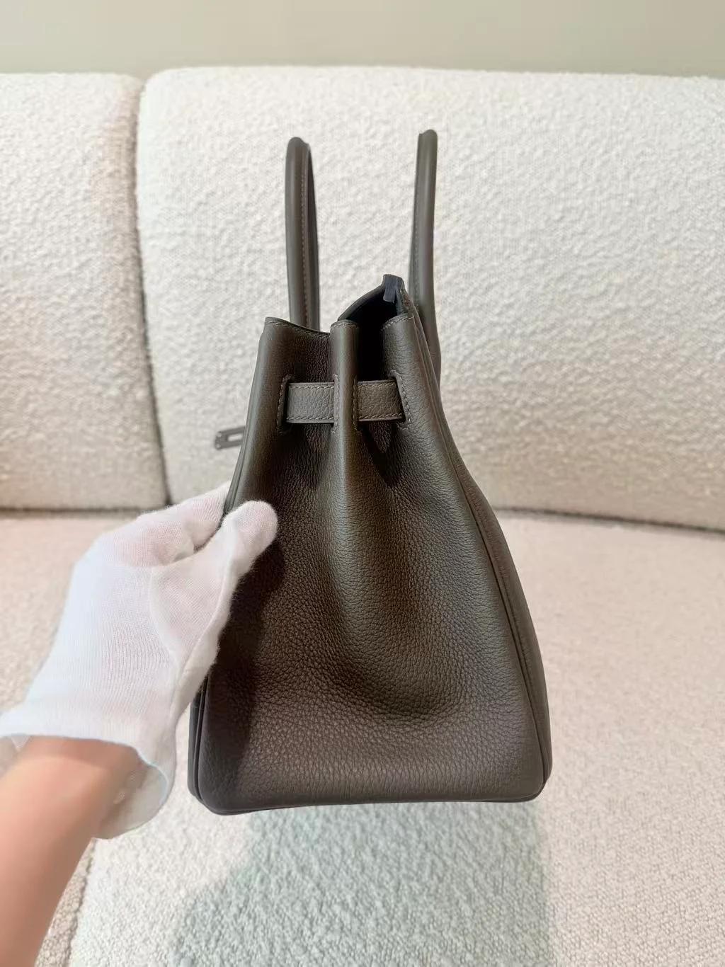 ランク N 新品 HERMÈS エルメス バーキン30 ヴェールローデン (V8) トゴ シルバー金具 G刻印 (2026) - 12