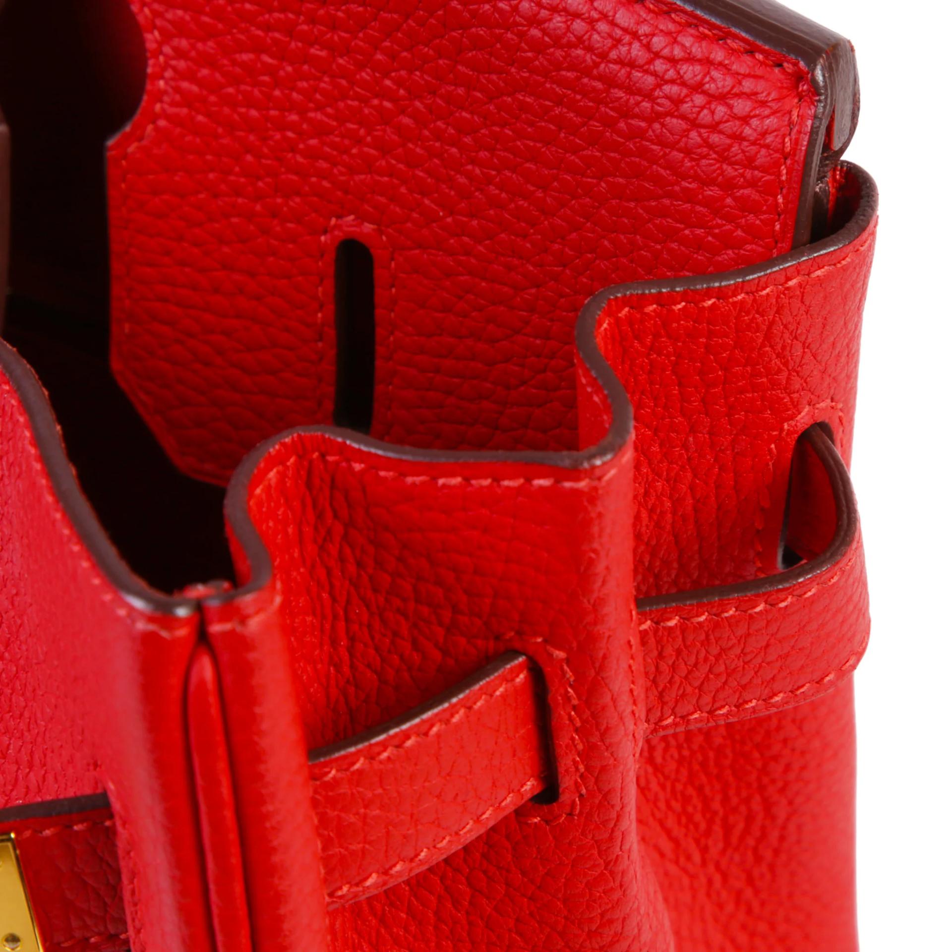 ランク A HERMÈS エルメス バーキン30 ルージュトマト (S5) トリヨン ゴールド金具 X刻印 (2016) - 10