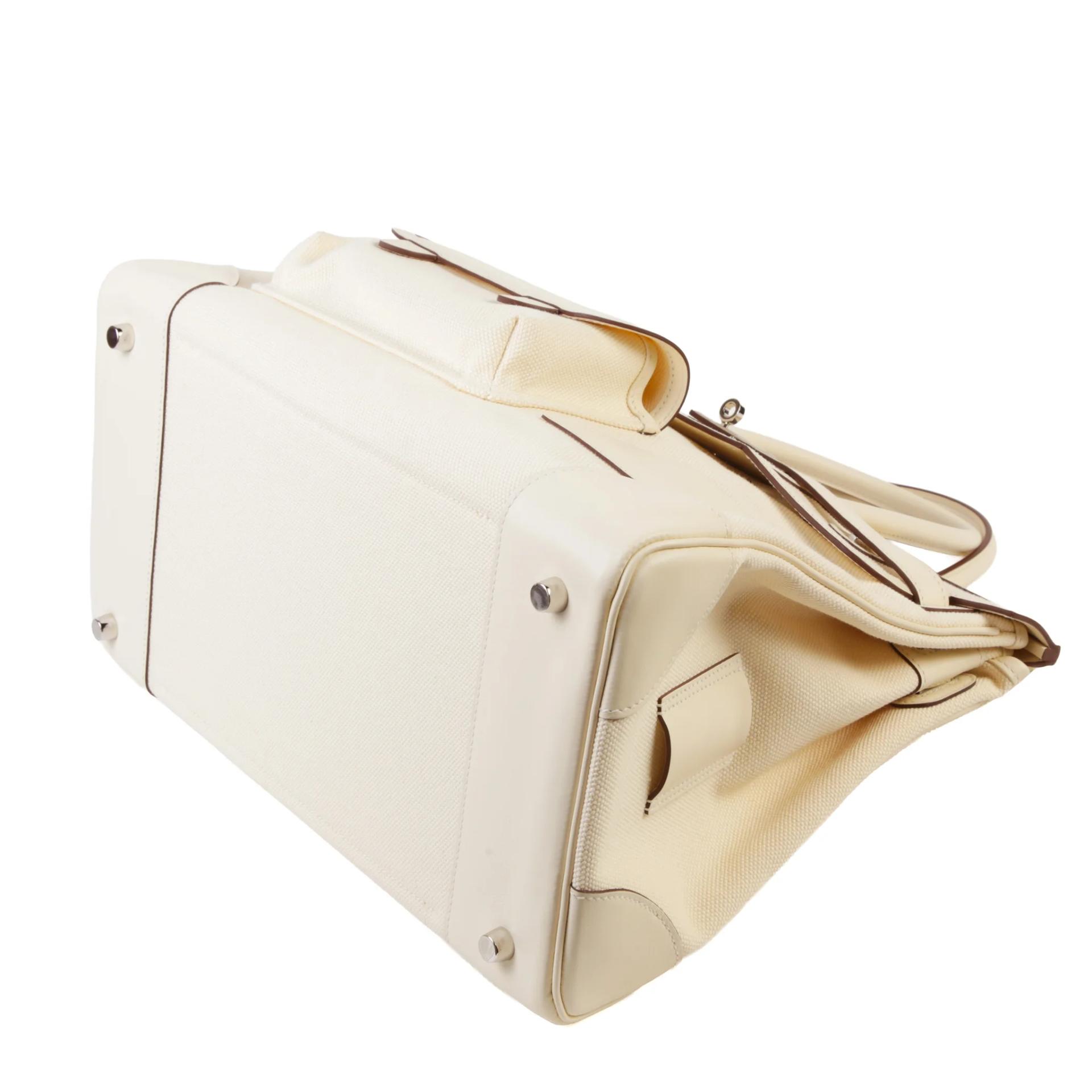 ランク NS 未使用品 HERMÈS エルメス 限定品 バーキン35 カーゴ ナタ (I2) トワルゴエラン スイフト シルバー金具 Z刻印 (2021) - 5
