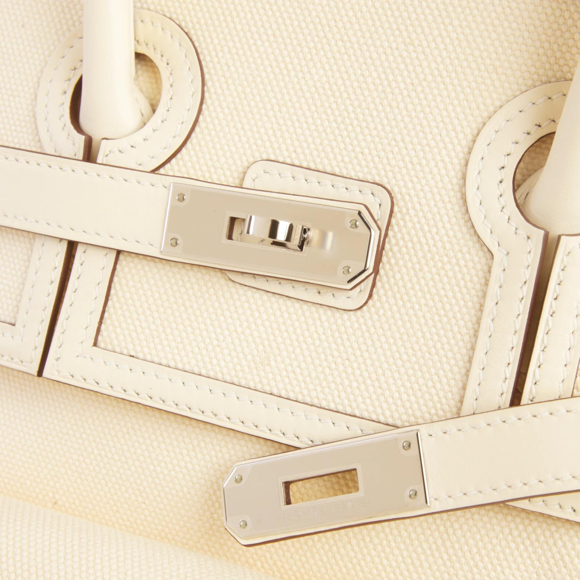 ランク NS 未使用品 HERMÈS エルメス 限定品 バーキン35 カーゴ ナタ (I2) トワルゴエラン スイフト シルバー金具 Z刻印 (2021) - 8