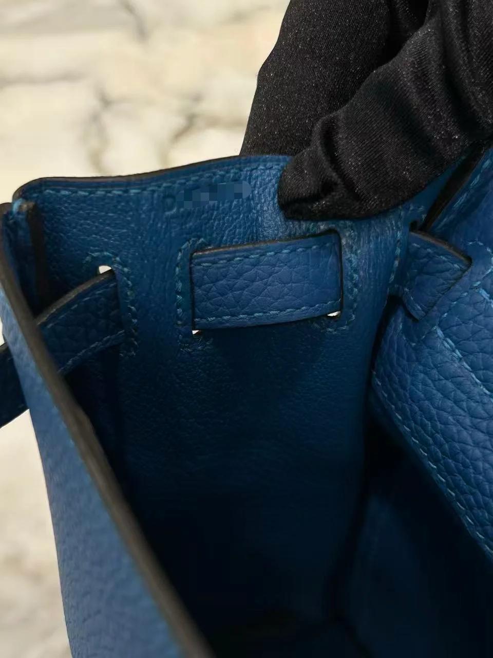 A美品 HERMÈS 爱马仕 Kelly Ado PM 小号 0F 弗里达蓝 Bleu Frida Togo小牛皮 金扣 D刻 2019年 - 9