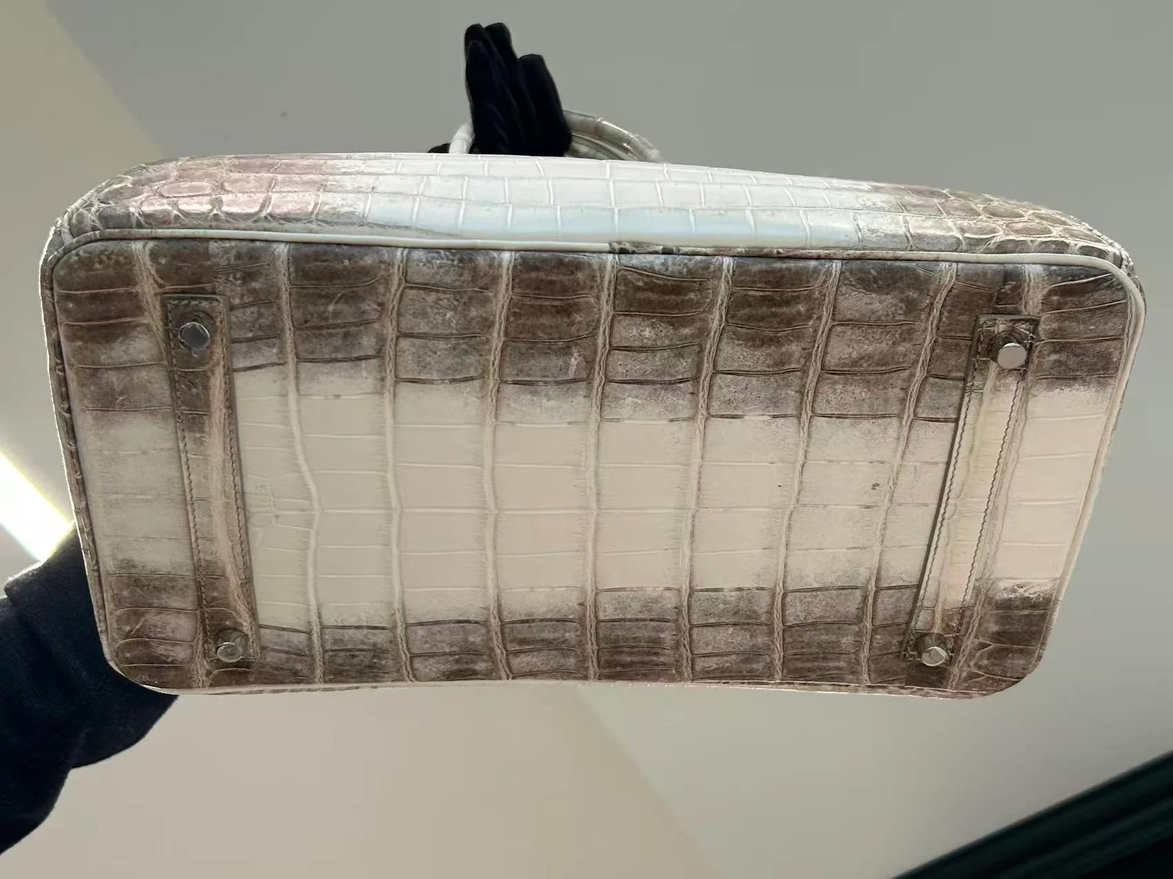 Unused ( Rank NS ) HERMÈS Limited Edition Birkin 35 Himalaya Himalaya Matte Niloticus Crocodile Palladium hardware T (2015) - 8