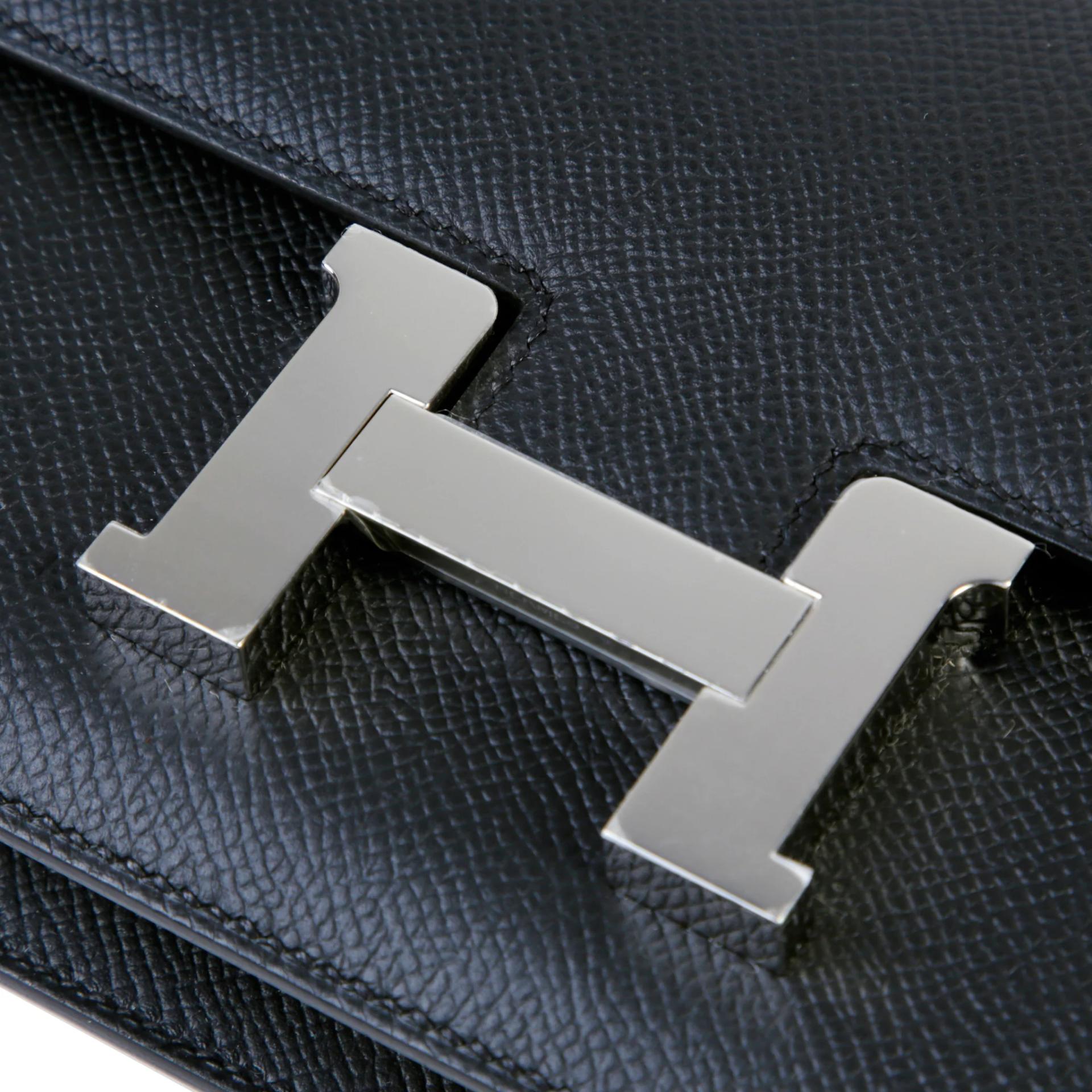 Brand New ( Rank N ) HERMÈS Constance Elan Noir (89) Epsom Palladium hardware G (2026) - 8