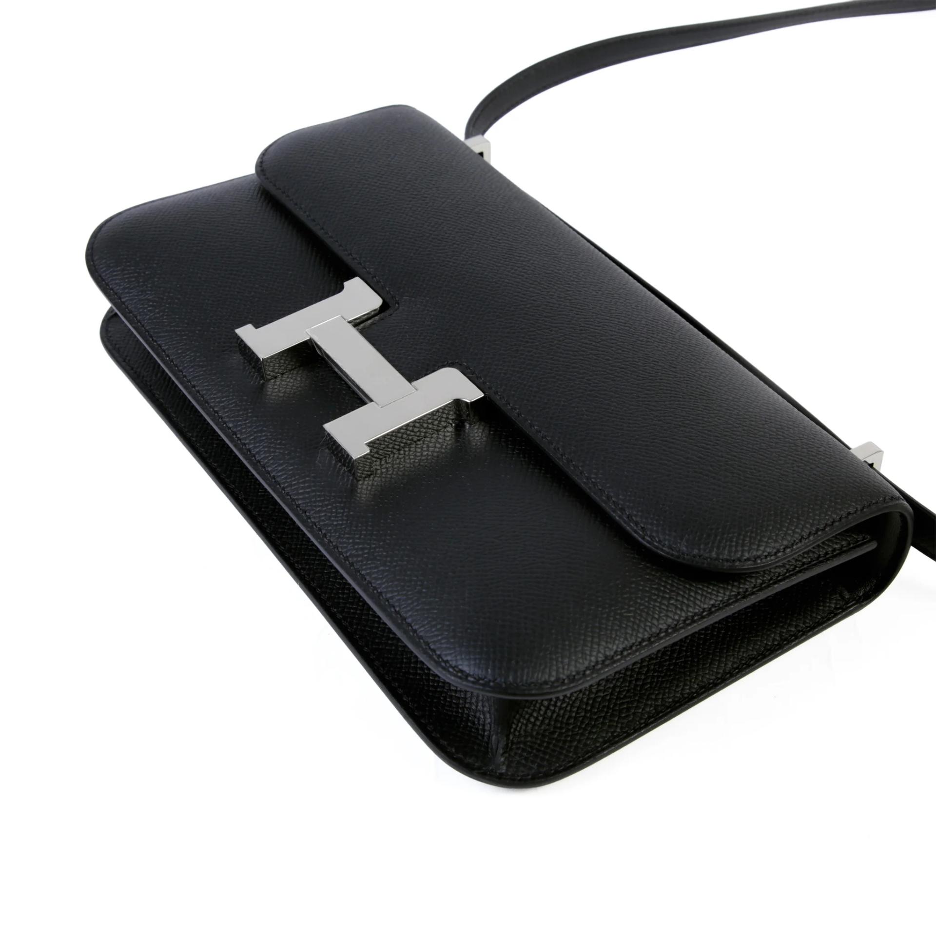Brand New ( Rank N ) HERMÈS Constance Elan Noir (89) Epsom Palladium hardware G (2026) - 5