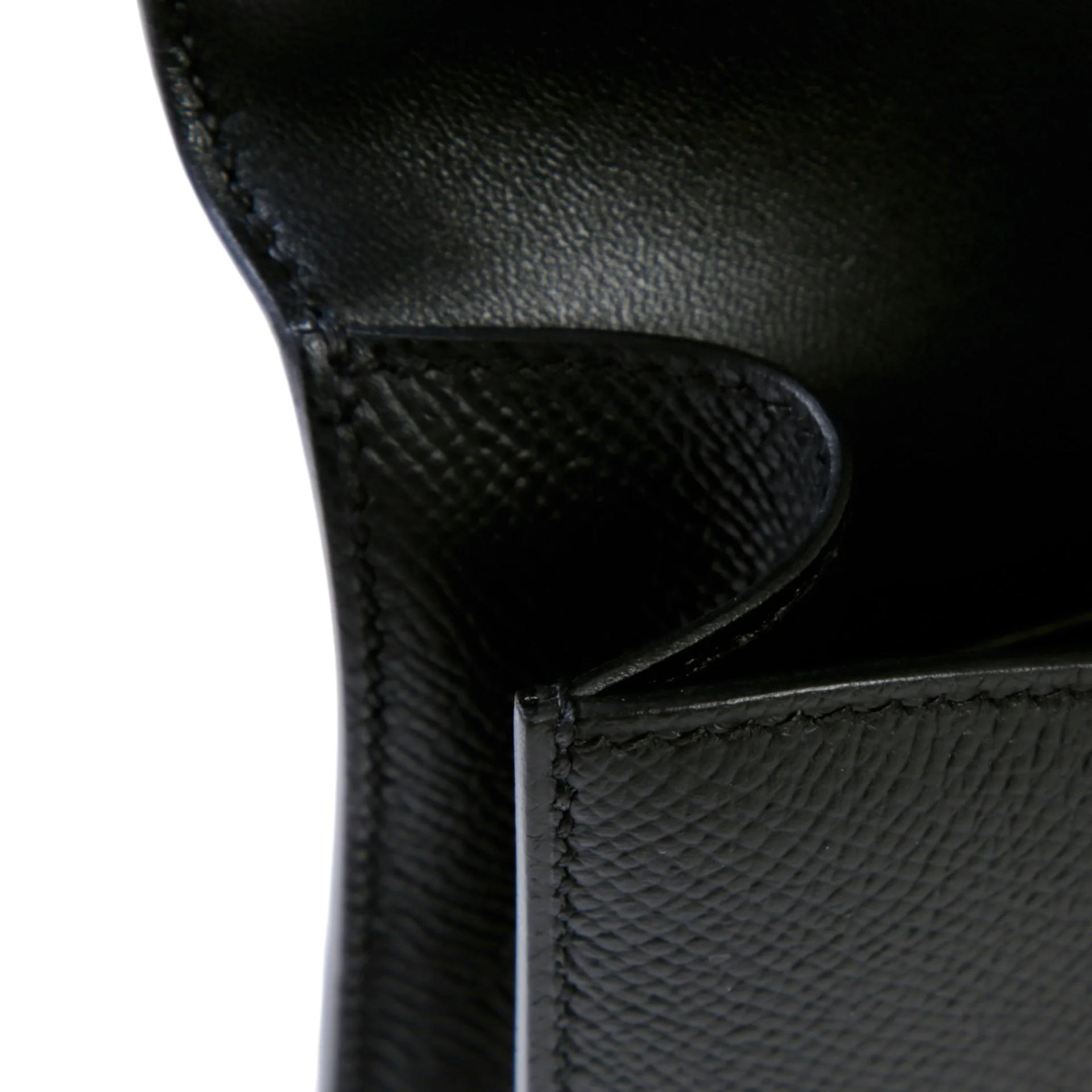 Brand New ( Rank N ) HERMÈS Constance Elan Noir (89) Epsom Palladium hardware G (2026) - 13