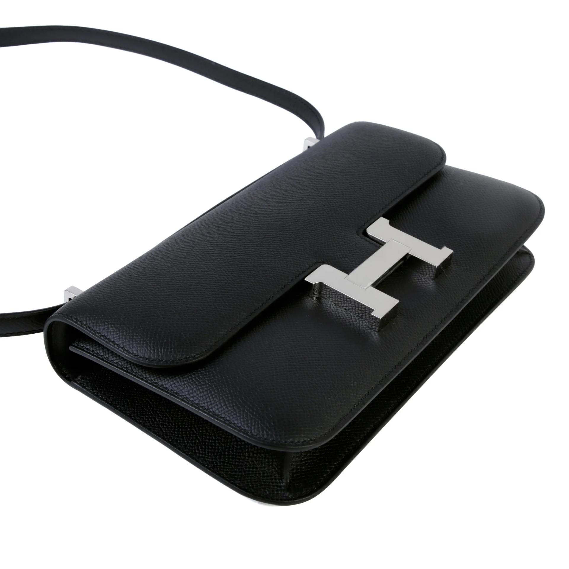 Brand New ( Rank N ) HERMÈS Constance Elan Noir (89) Epsom Palladium hardware G (2026) - 4