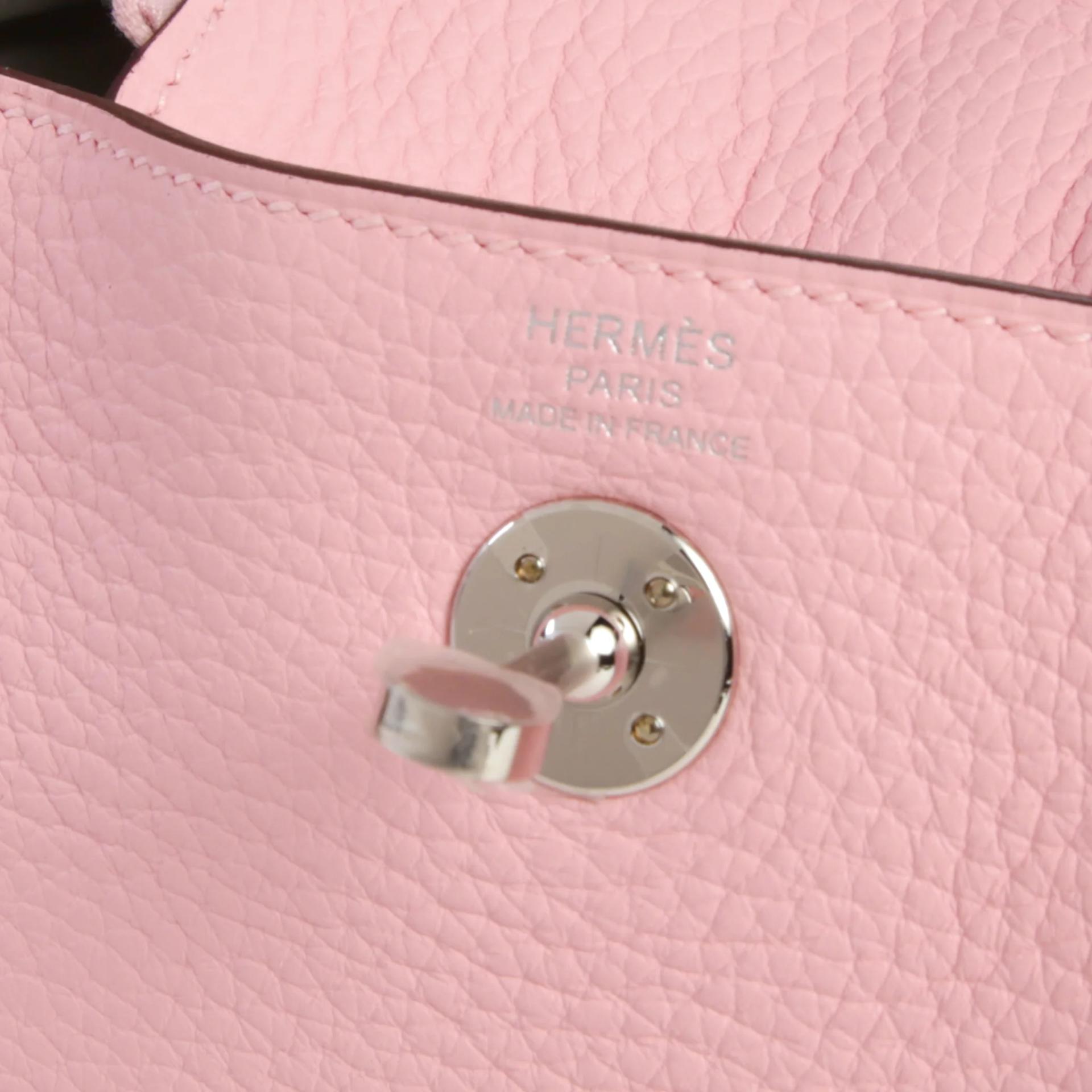 ランク N 新品 HERMÈS エルメス ミニリンディ2 ヴェルソ ローズサクラ (3Q) グリスパル (M4) トリヨン シルバー金具 G刻印 (2026) - 9