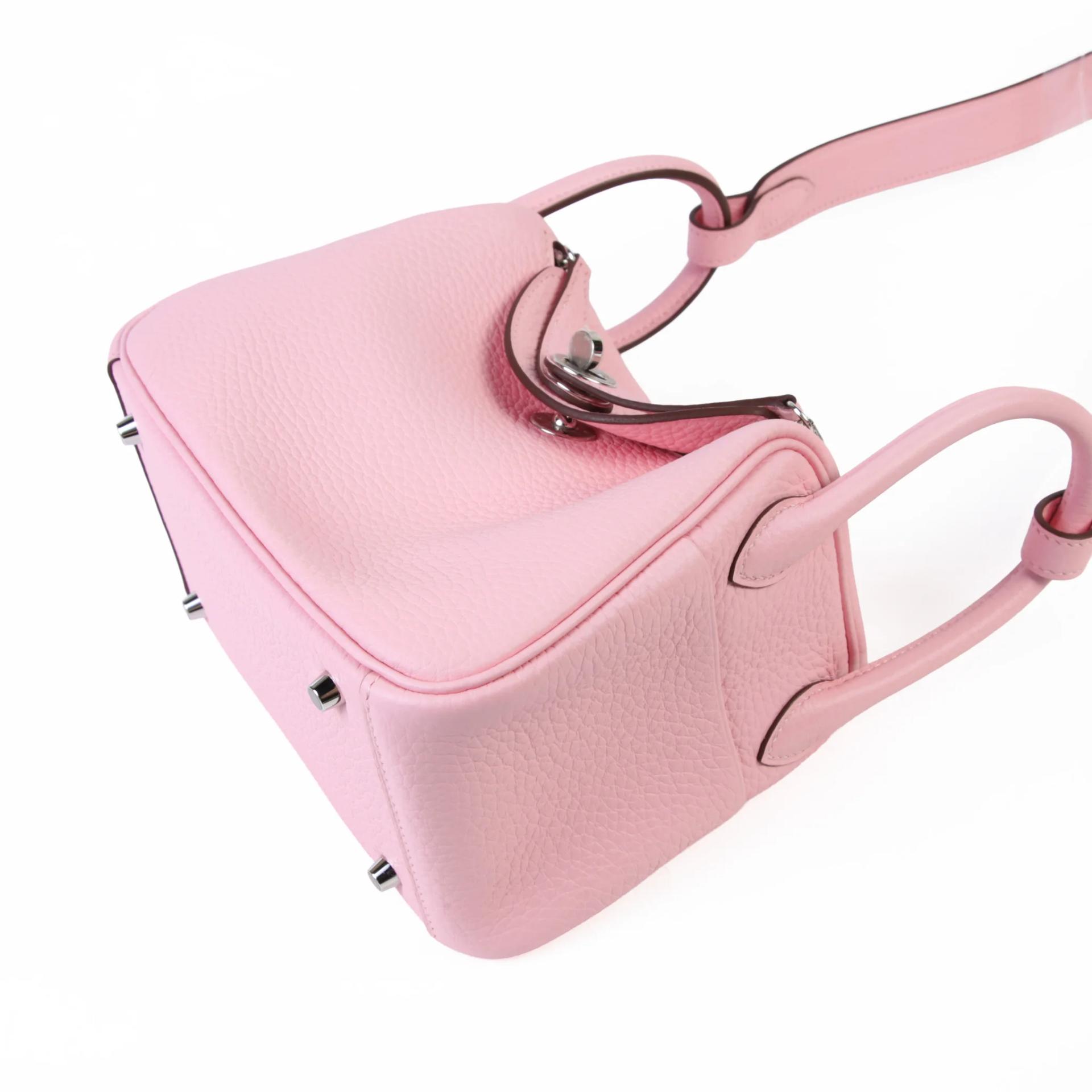 ランク N 新品 HERMÈS エルメス ミニリンディ2 ヴェルソ ローズサクラ (3Q) グリスパル (M4) トリヨン シルバー金具 G刻印 (2026) - 5