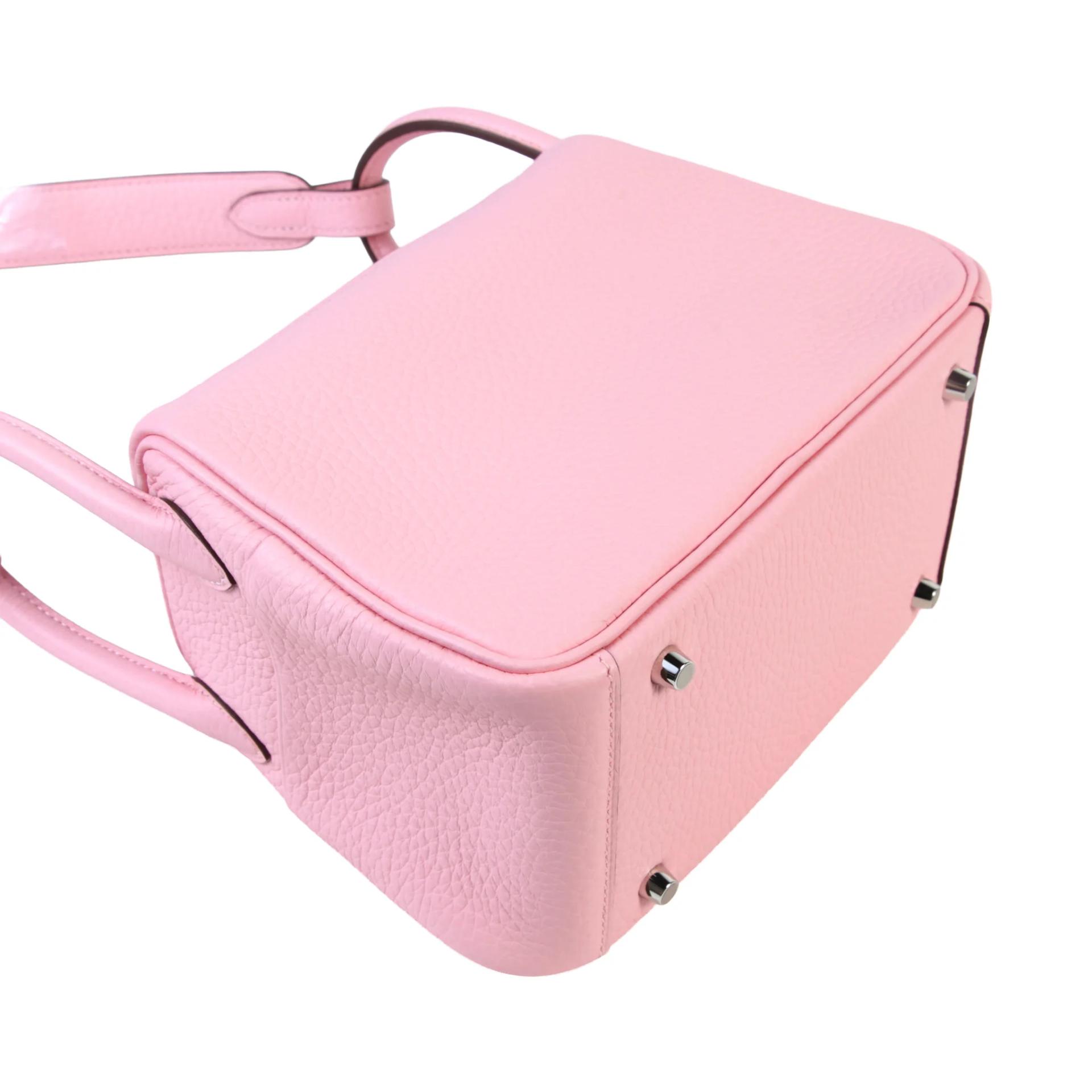 ランク N 新品 HERMÈS エルメス ミニリンディ2 ヴェルソ ローズサクラ (3Q) グリスパル (M4) トリヨン シルバー金具 G刻印 (2026) - 6