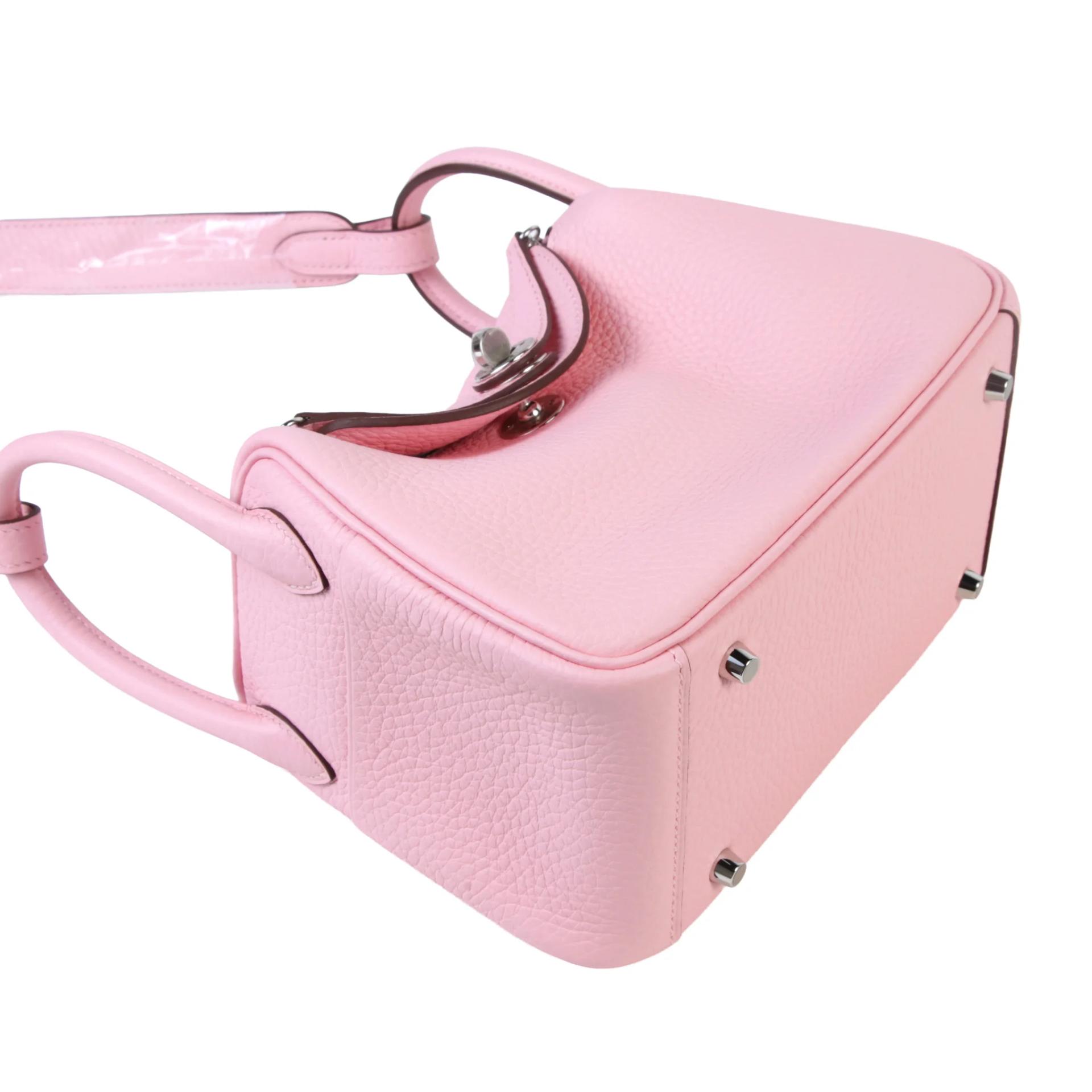 ランク N 新品 HERMÈS エルメス ミニリンディ2 ヴェルソ ローズサクラ (3Q) グリスパル (M4) トリヨン シルバー金具 G刻印 (2026) - 4