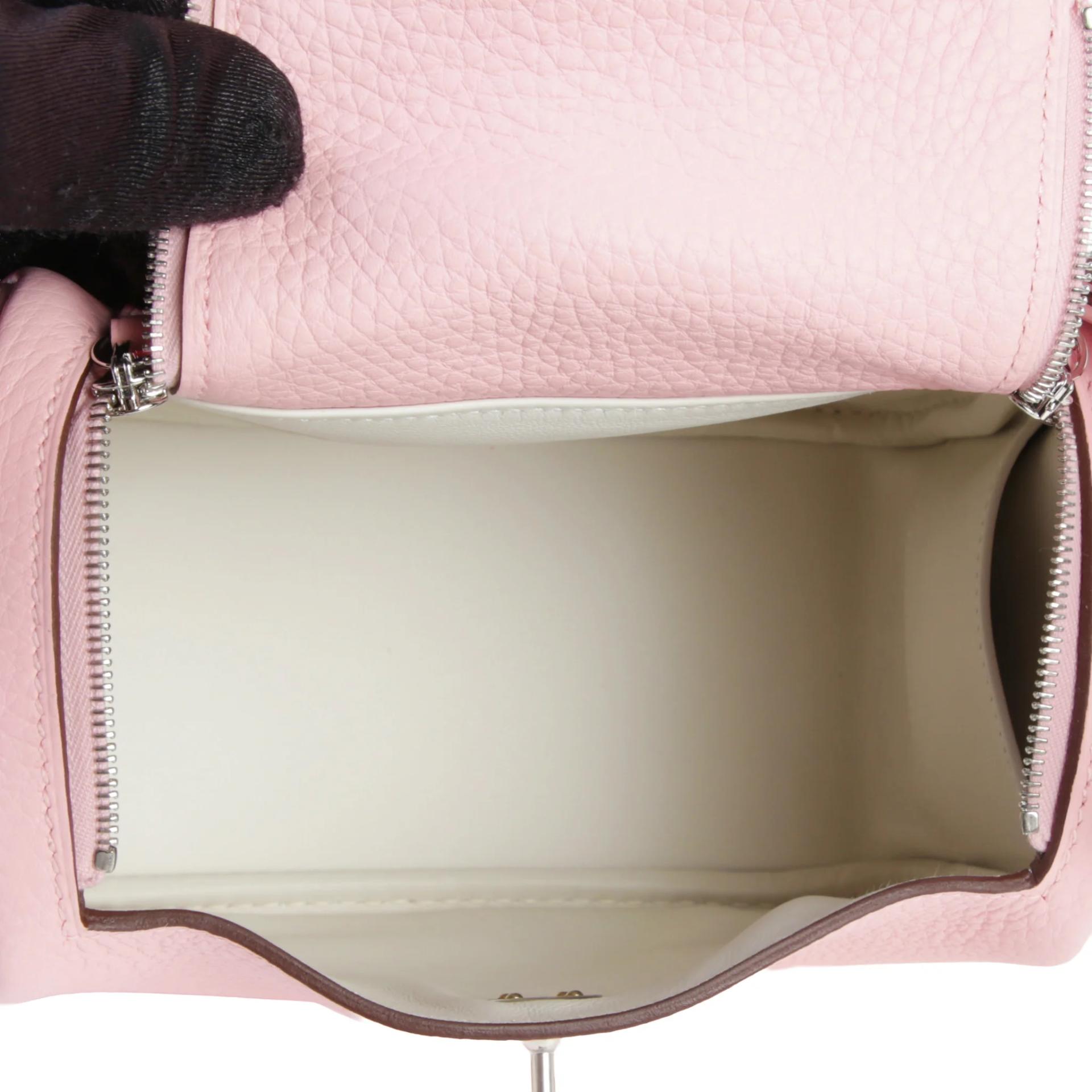 ランク N 新品 HERMÈS エルメス ミニリンディ2 ヴェルソ ローズサクラ (3Q) グリスパル (M4) トリヨン シルバー金具 G刻印 (2026) - 10