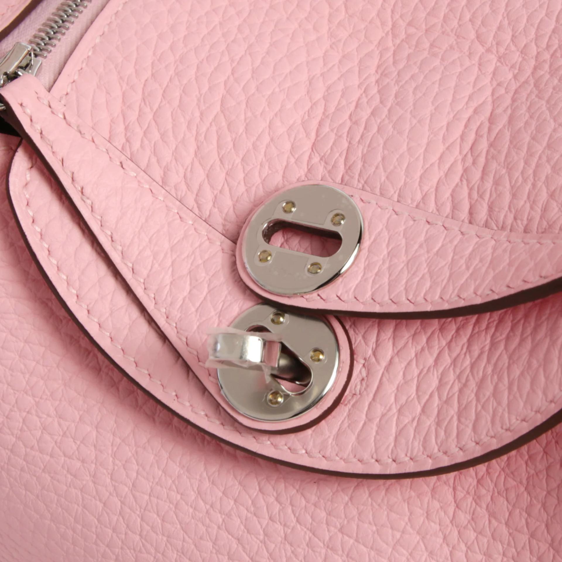 ランク N 新品 HERMÈS エルメス ミニリンディ2 ヴェルソ ローズサクラ (3Q) グリスパル (M4) トリヨン シルバー金具 G刻印 (2026) - 8
