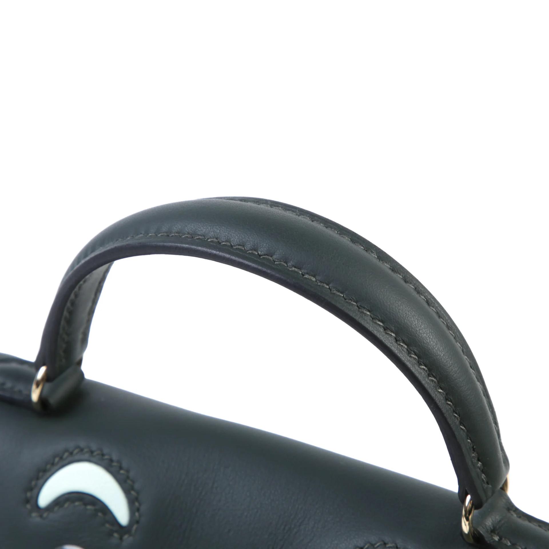 ランク NS 未使用品 HERMÈS エルメス 限定品 ケリードール ヴェールフォンセ (67) ヴェールペパーミント (N3) スイフト シャンパンゴールド金具 K刻印 (2025) - 3