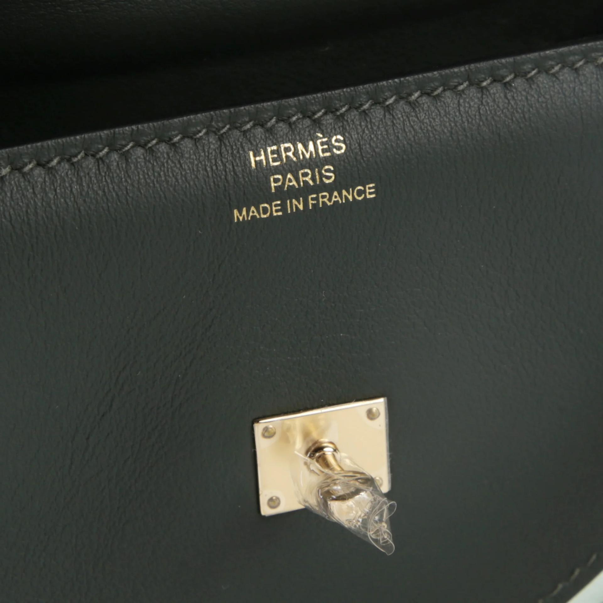 ランク NS 未使用品 HERMÈS エルメス 限定品 ケリードール ヴェールフォンセ (67) ヴェールペパーミント (N3) スイフト シャンパンゴールド金具 K刻印 (2025) - 7