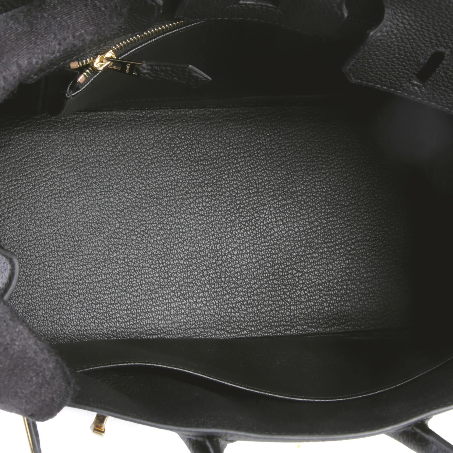 ランク N 新品 HERMÈS エルメス バーキン25 ブラック (89) トゴ シャンパンゴールド金具 G刻印 (2026) - 10