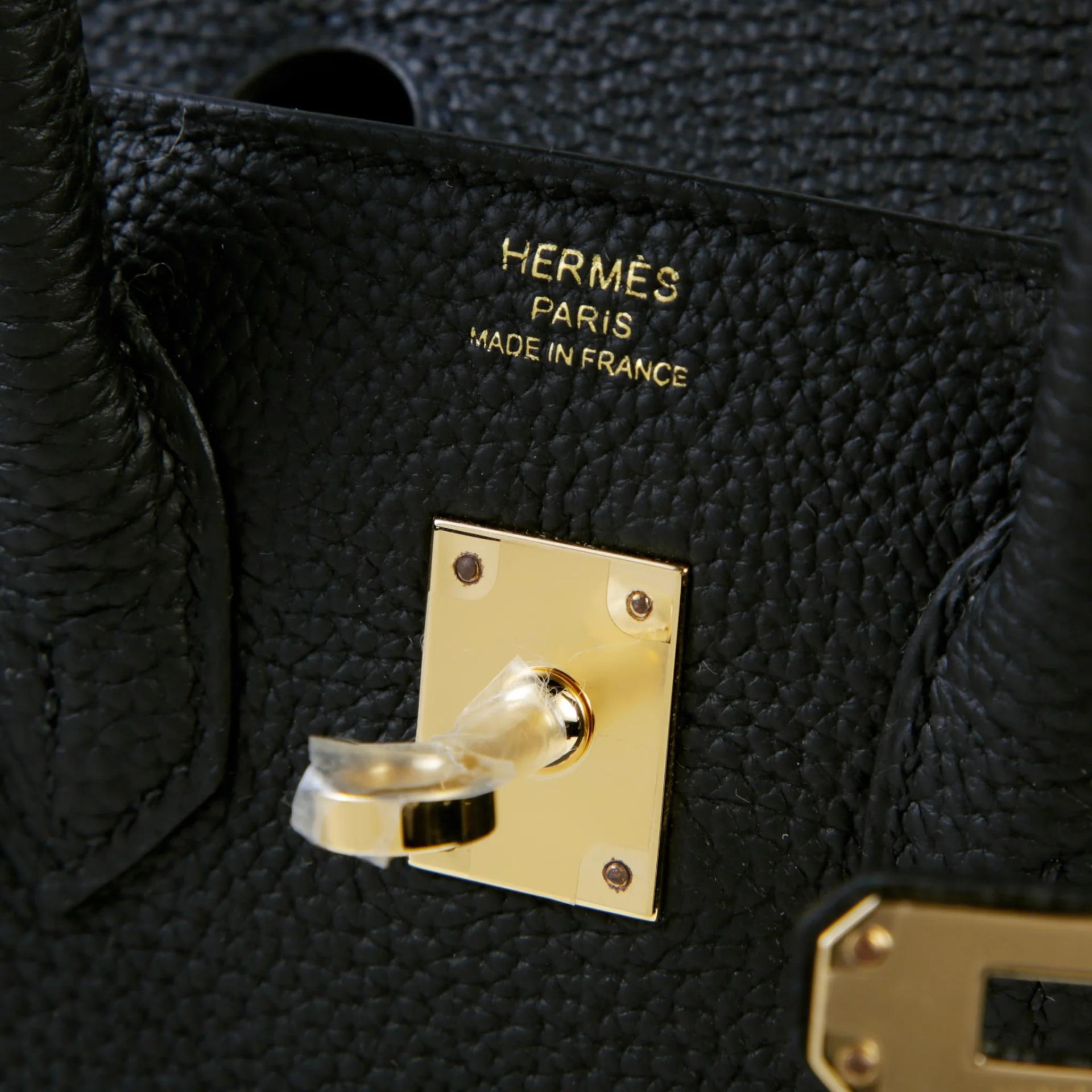 ランク N 新品 HERMÈS エルメス バーキン25 ブラック (89) トゴ シャンパンゴールド金具 G刻印 (2026) - 9