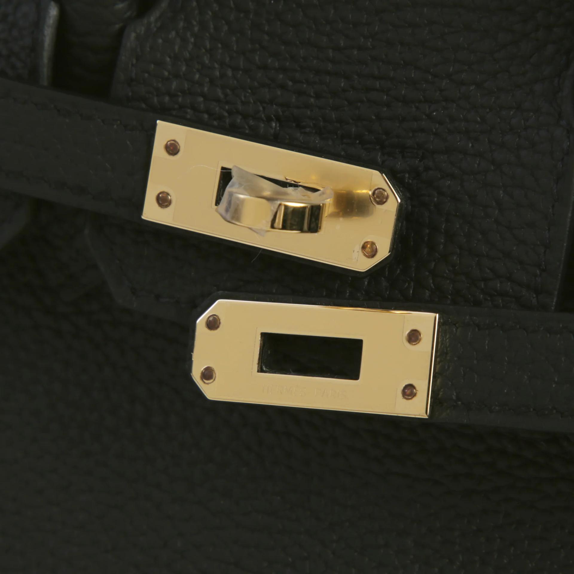 ランク N 新品 HERMÈS エルメス バーキン25 ブラック (89) トゴ シャンパンゴールド金具 G刻印 (2026) - 8