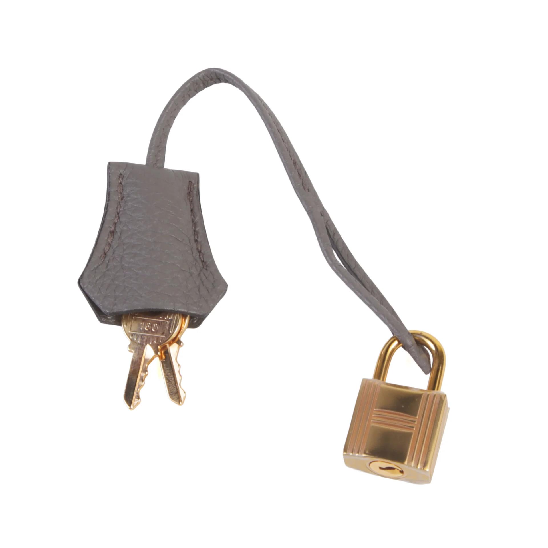 ランク A HERMÈS エルメス バーキン25 エタン (8F) トゴ ピンクゴールド金具 D刻印 (2019) - 14