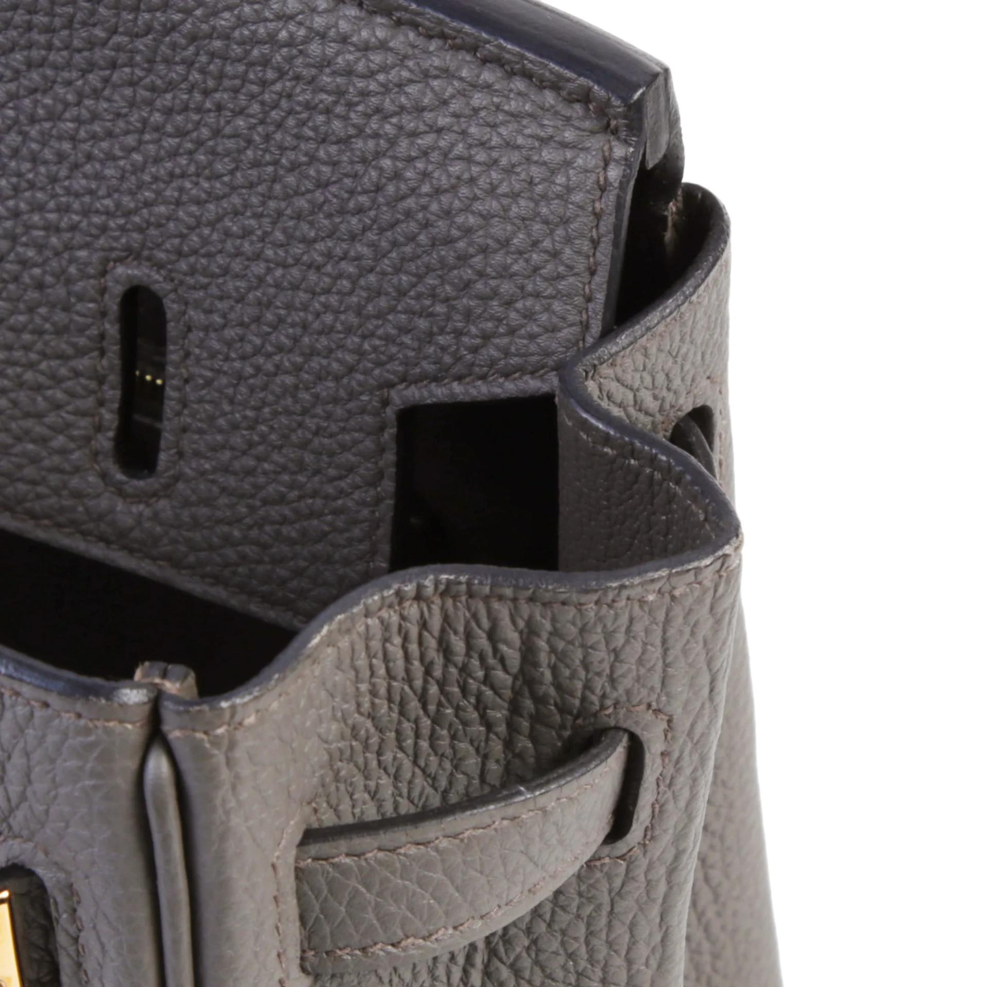 ランク A HERMÈS エルメス バーキン25 エタン (8F) トゴ ピンクゴールド金具 D刻印 (2019) - 11