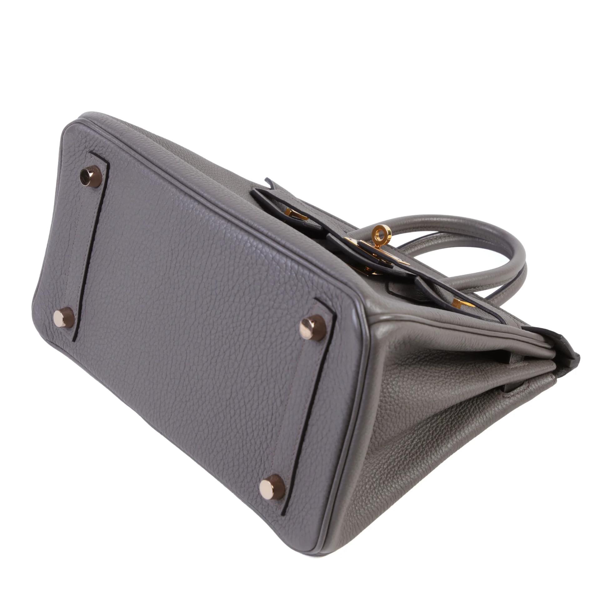 ランク A HERMÈS エルメス バーキン25 エタン (8F) トゴ ピンクゴールド金具 D刻印 (2019) - 5