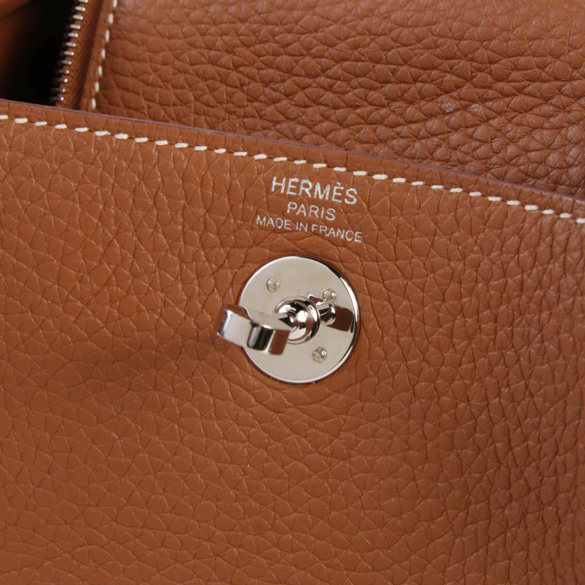 ランク A HERMÈS エルメス ミニリンディ2 ゴールド (37) トリヨン シルバー金具 K刻印 (2025) - 9