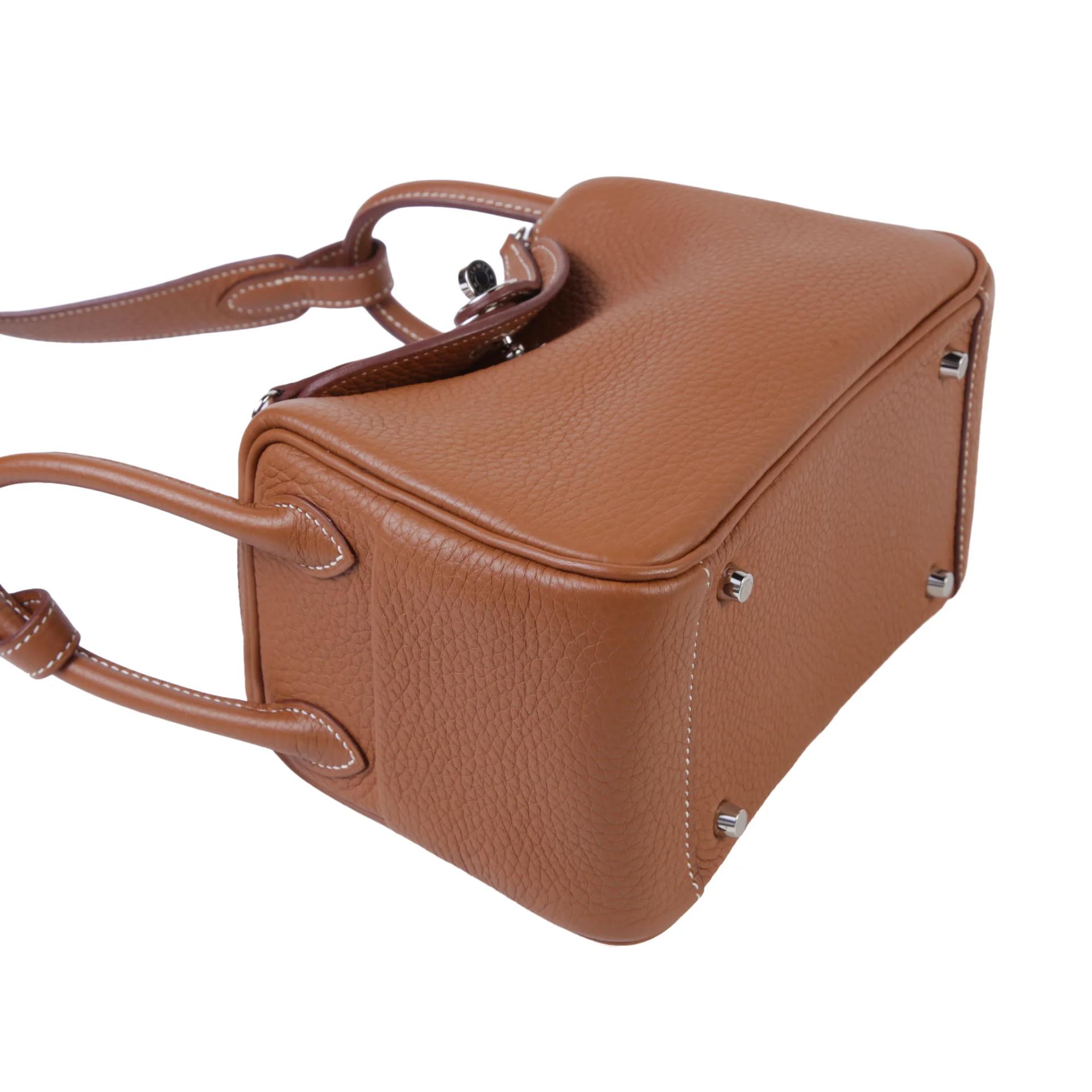 ランク A HERMÈS エルメス ミニリンディ2 ゴールド (37) トリヨン シルバー金具 K刻印 (2025) - 4